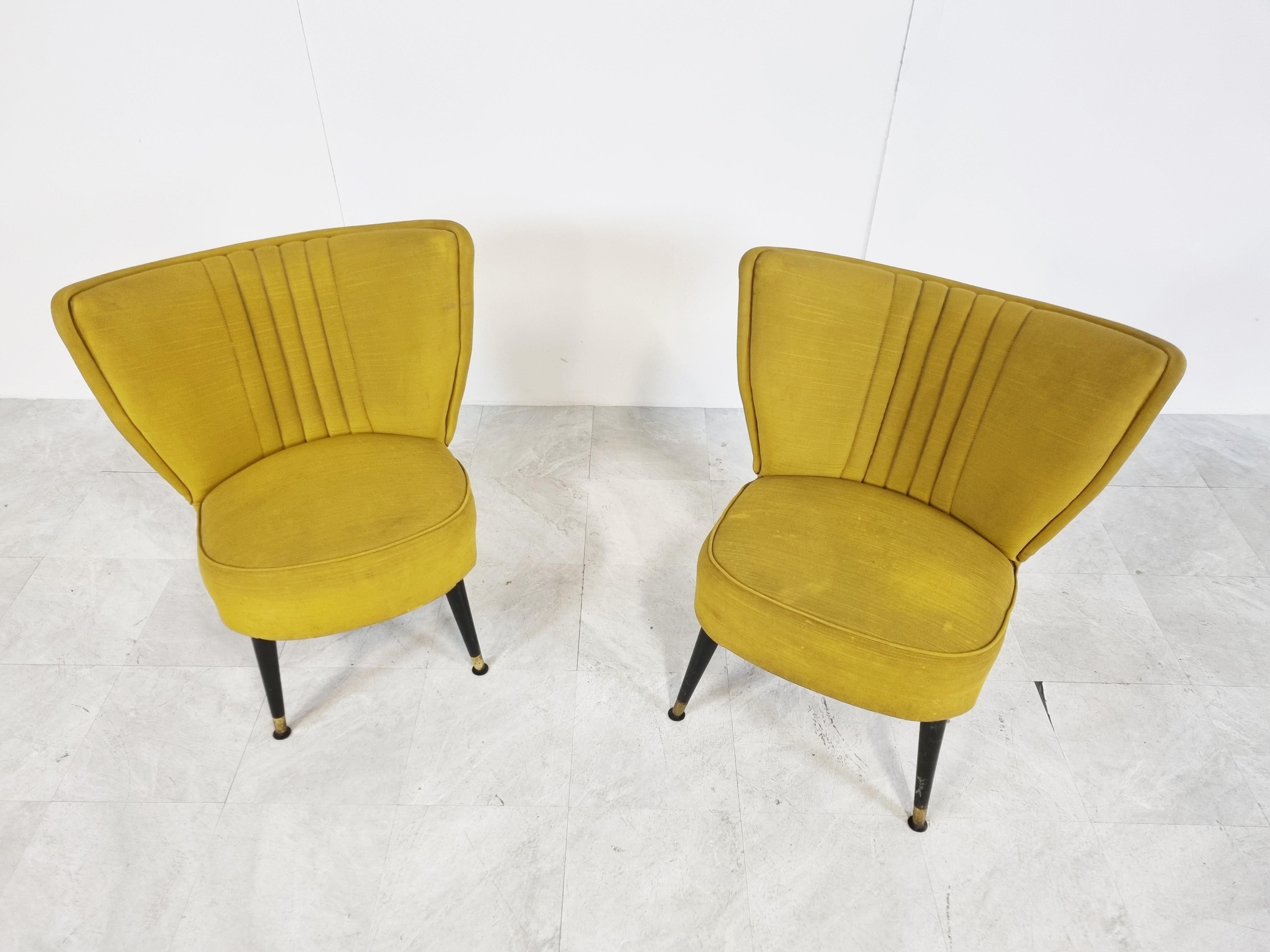 Belgian Pair of Mid Century Cocktail Chairs, 1960s