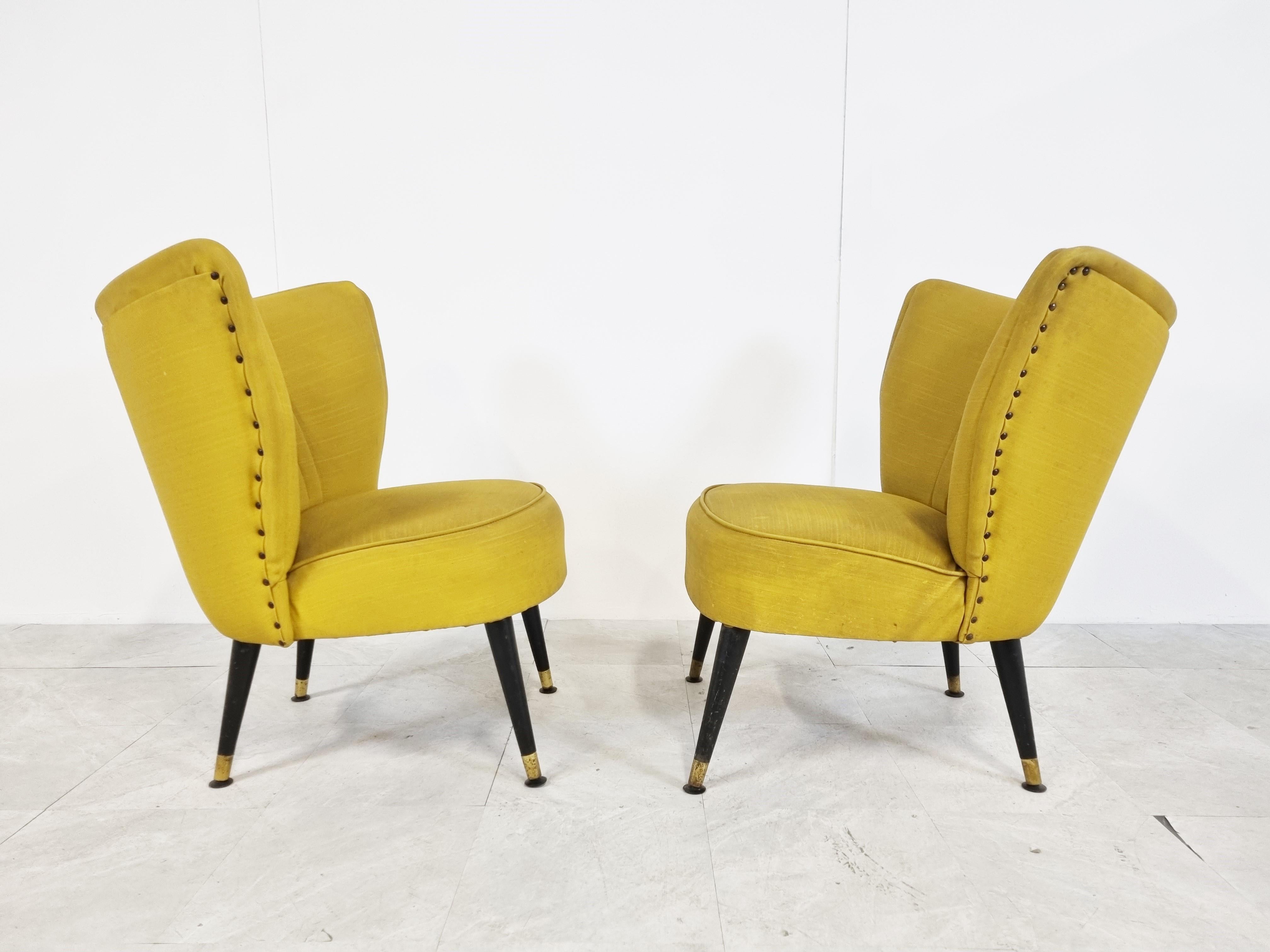 Pair of Mid Century Cocktail Chairs, 1960s In Good Condition In HEVERLEE, BE