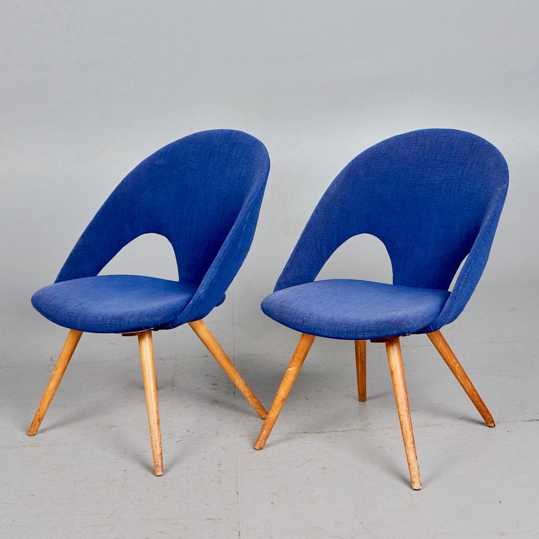Mid-Century Modern Pair of Mid Century Cocktail Chairs by Eddie Harlis for Thonet, Germany 1950ies For Sale