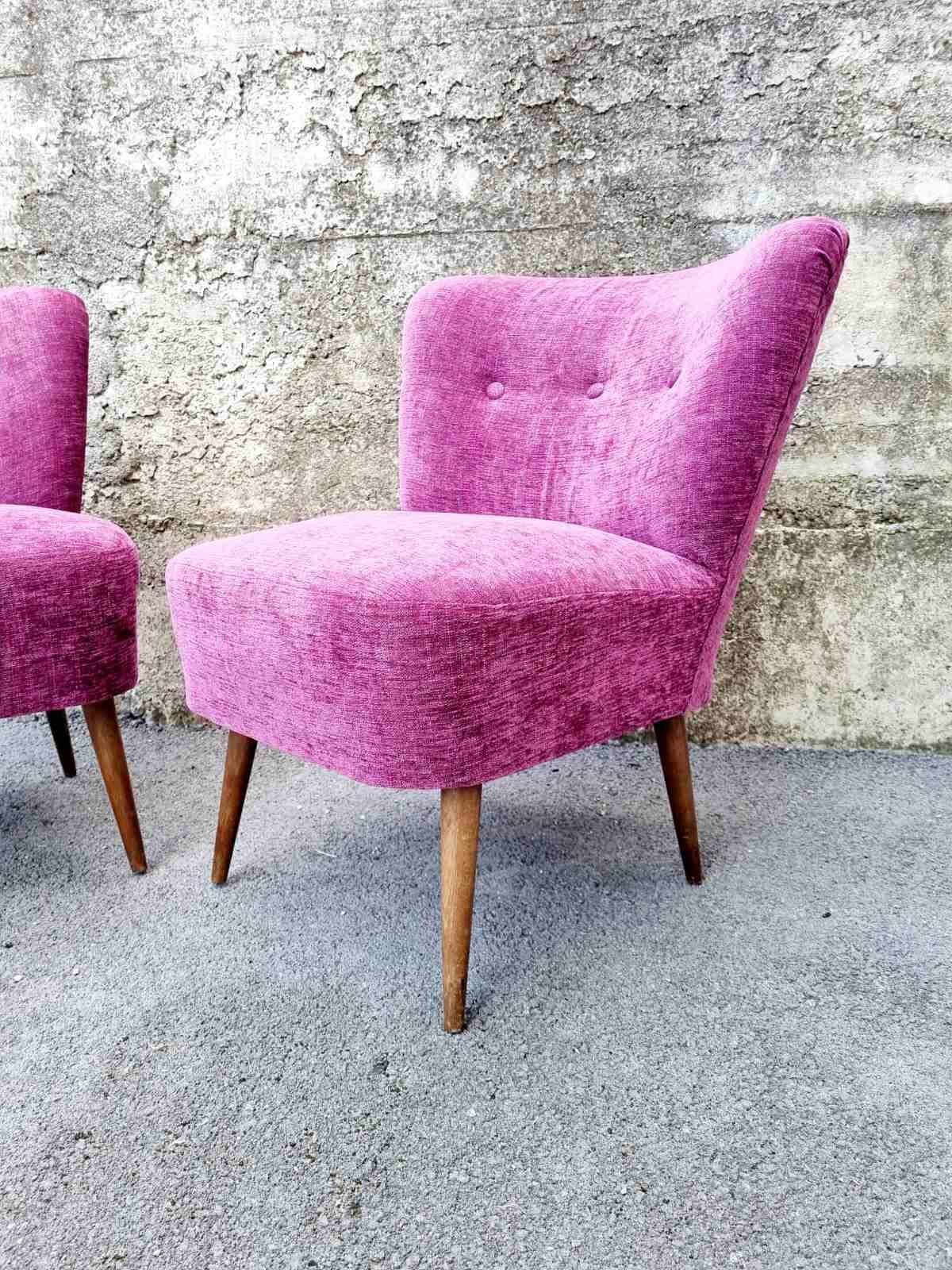 Paire de chaises de cocktail du milieu du siècle dernier, design scandinave, années 60 en vente 2