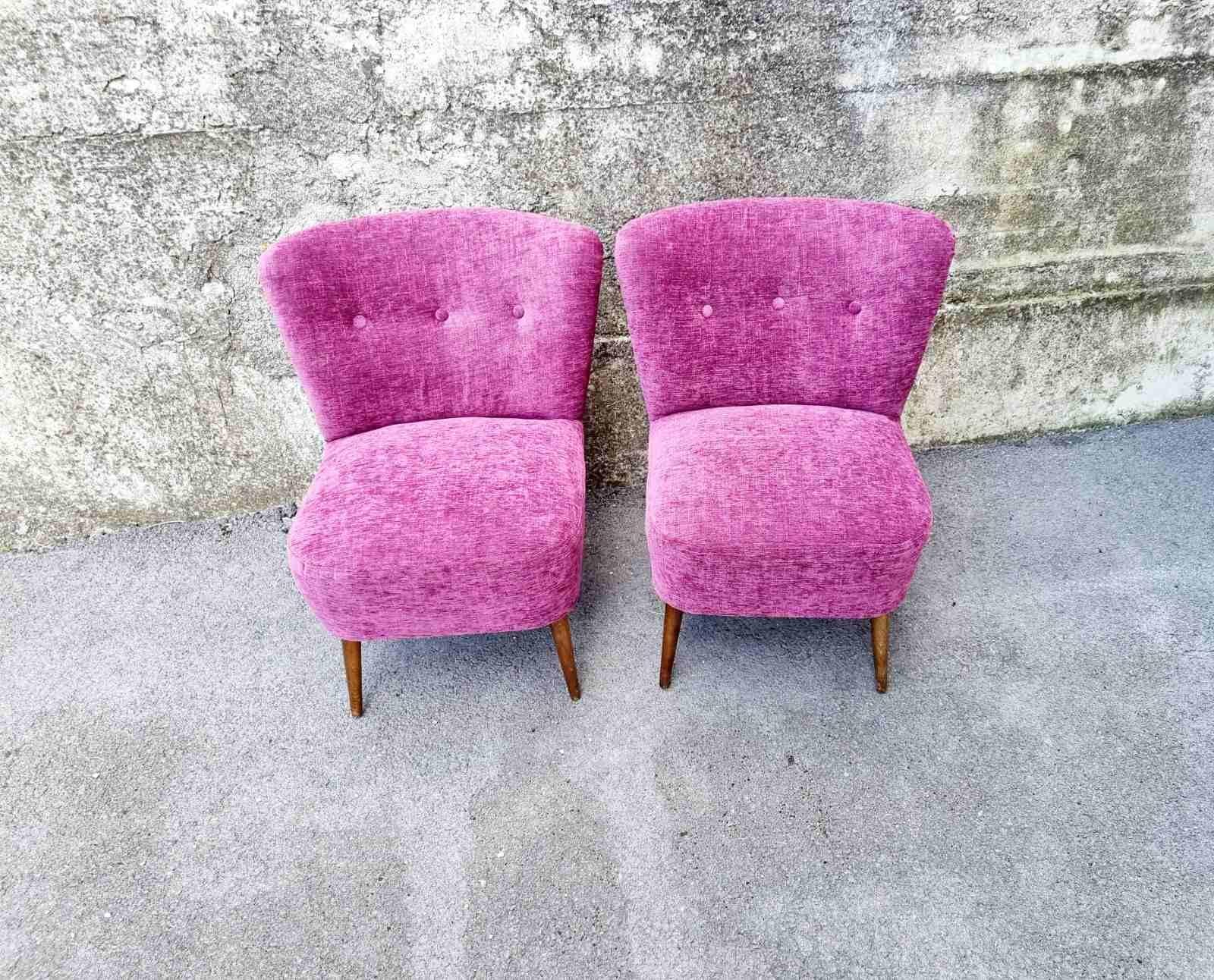Pair of Midcentury Cocktail Chairs, Scandinavian Design, 60s For Sale 4