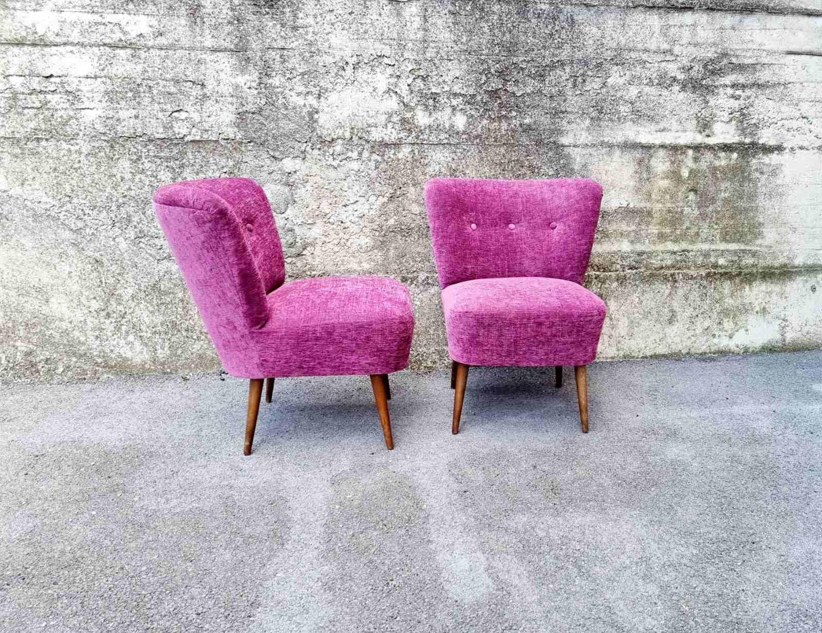 Scandinavian Modern Pair of Midcentury Cocktail Chairs, Scandinavian Design, 60s For Sale