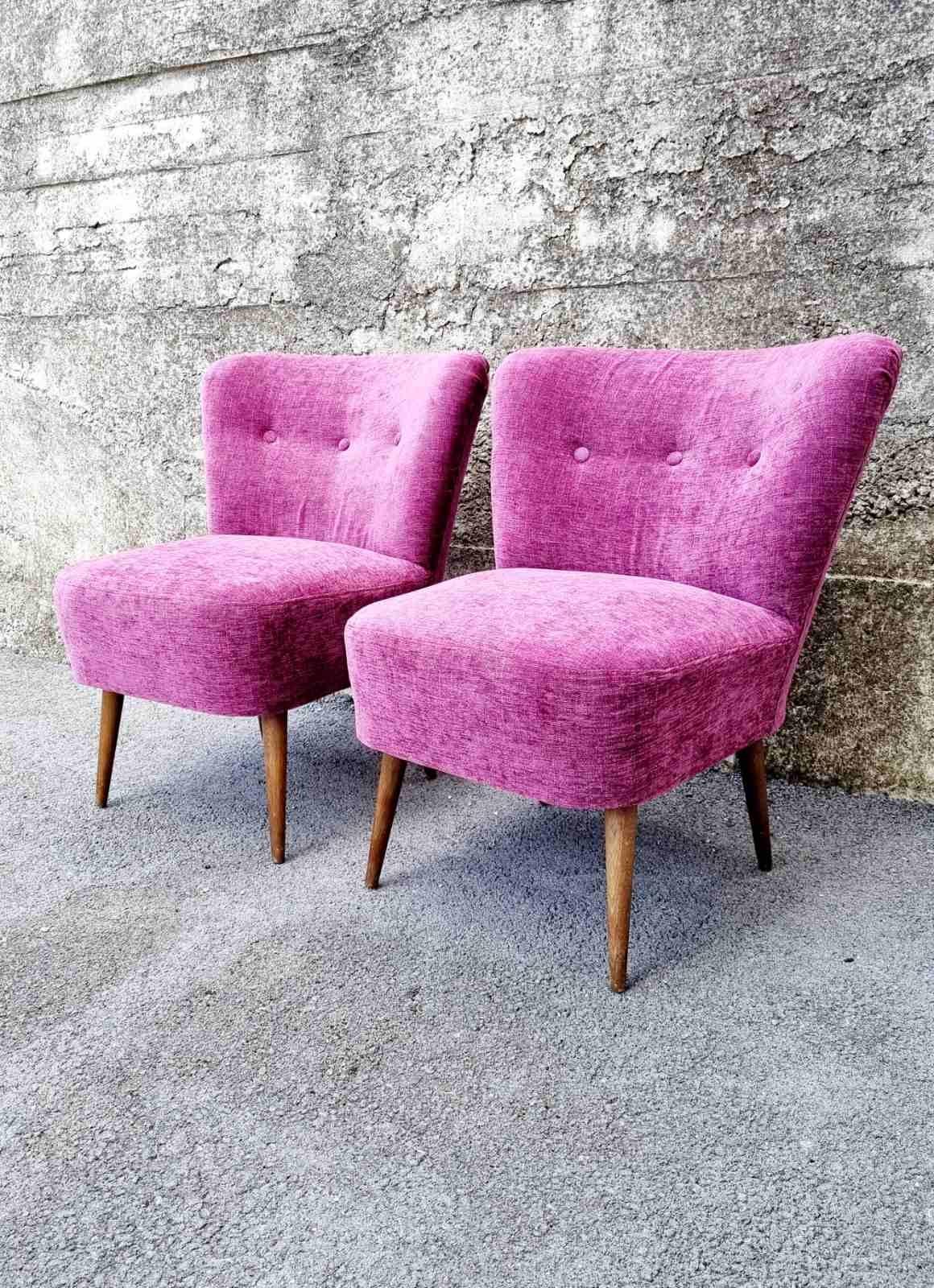 Danish Pair of Midcentury Cocktail Chairs, Scandinavian Design, 60s For Sale