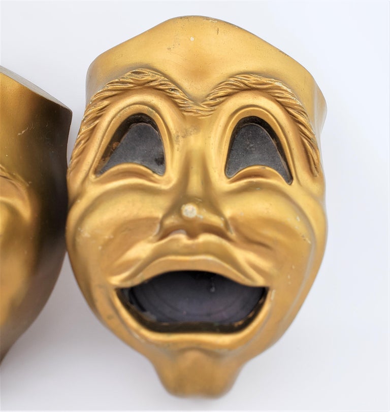 Pair of Mid-Century Comedy and Tragedy Mask Novelty Wall Speakers or  Sculptures at 1stDibs