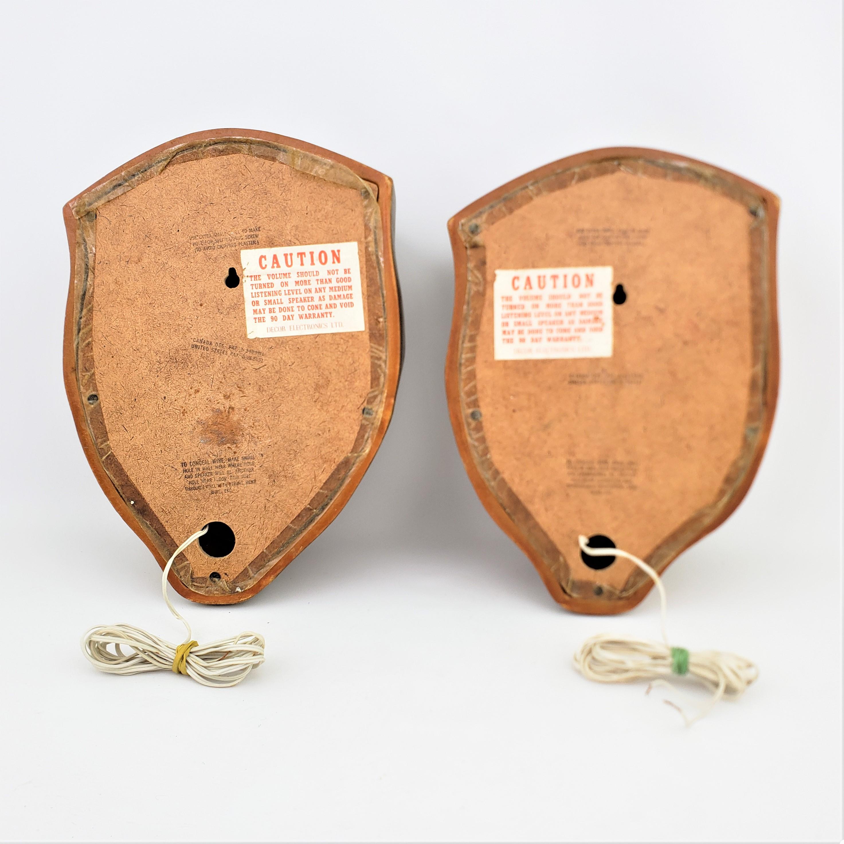 Machine-Made Pair of Mid-Century Comedy & Tragedy Mask Novelty Wall Speakers or Sculptures