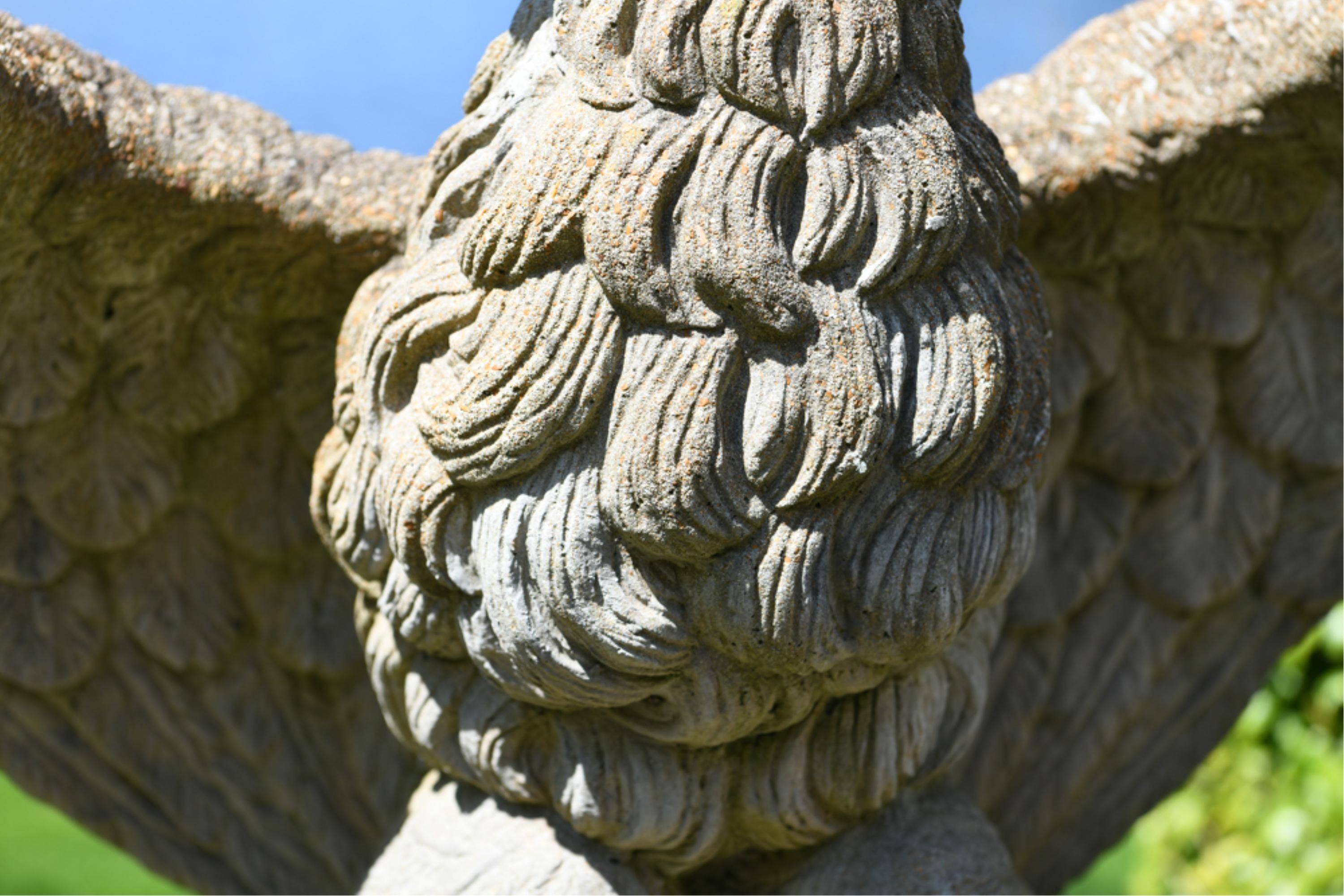 American Pair of Midcentury Concrete Garden Eagles