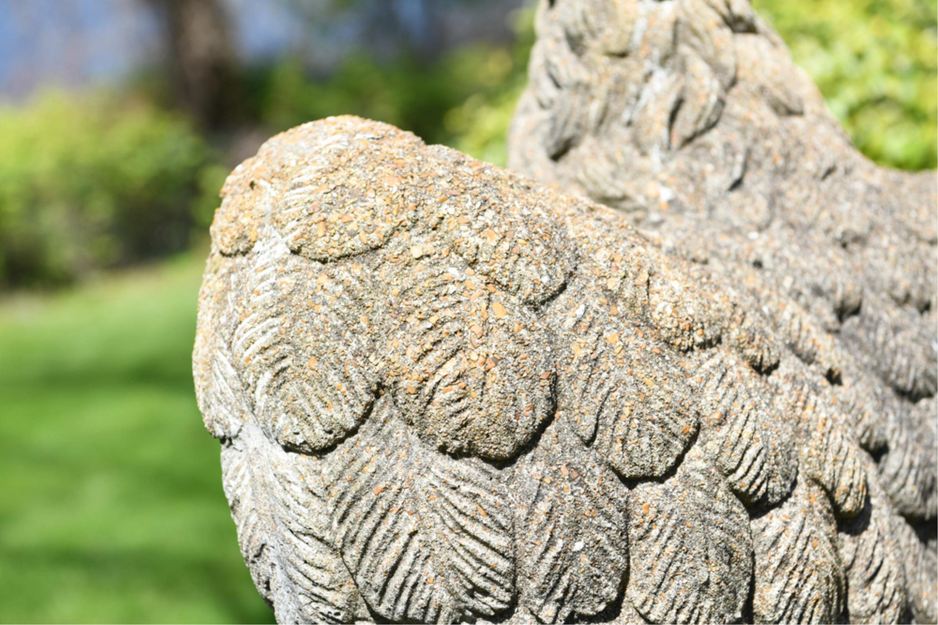 20th Century Pair of Midcentury Concrete Garden Eagles