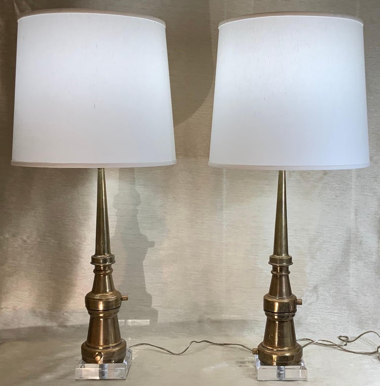 Pair of Midcentury Copper Table Lamps For Sale 6