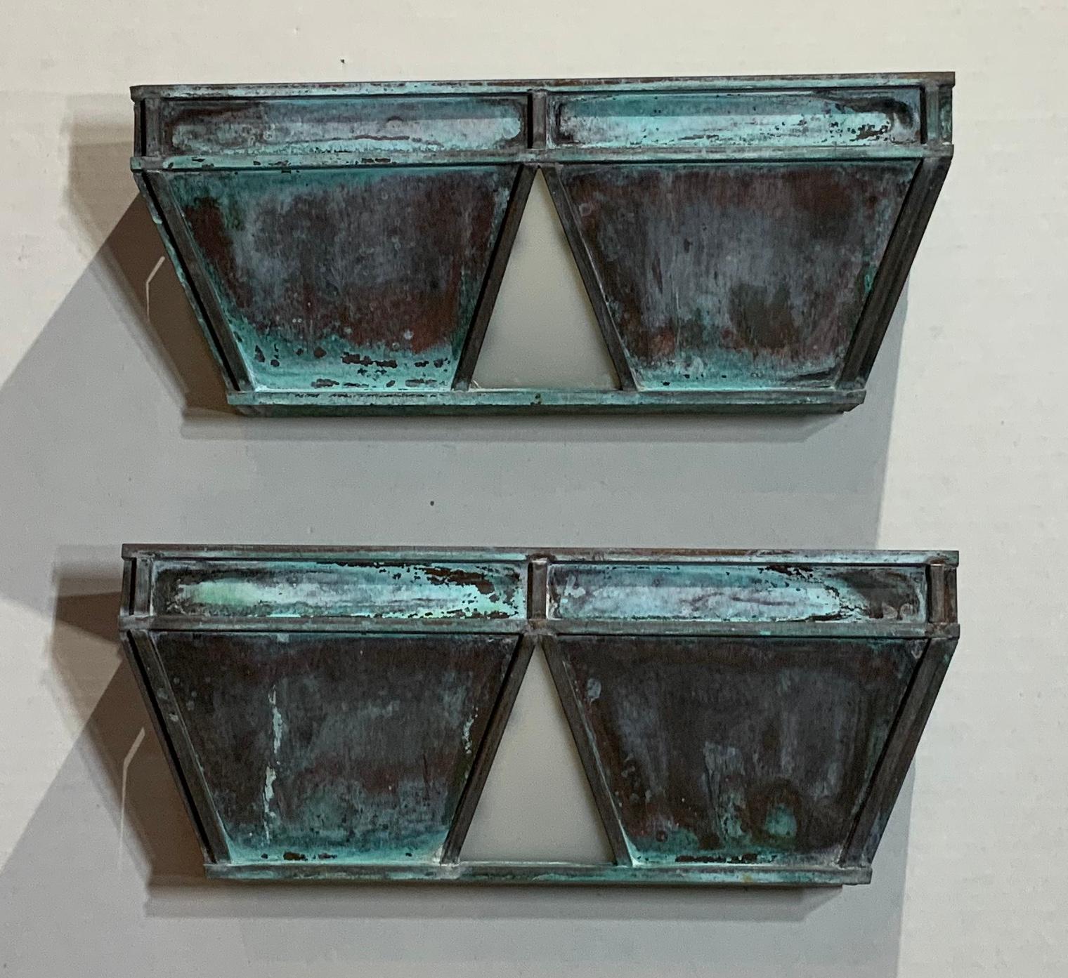 Pair of Midcentury Copper Wall Sconces 4