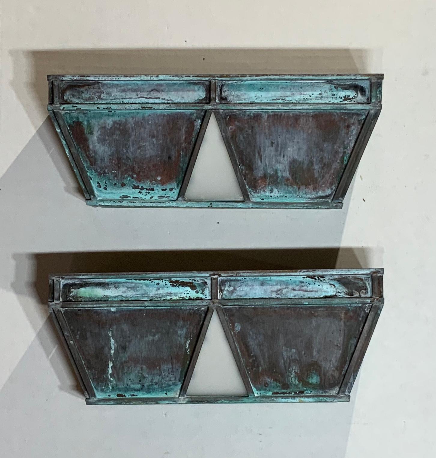 Pair of Midcentury Copper Wall Sconces 5