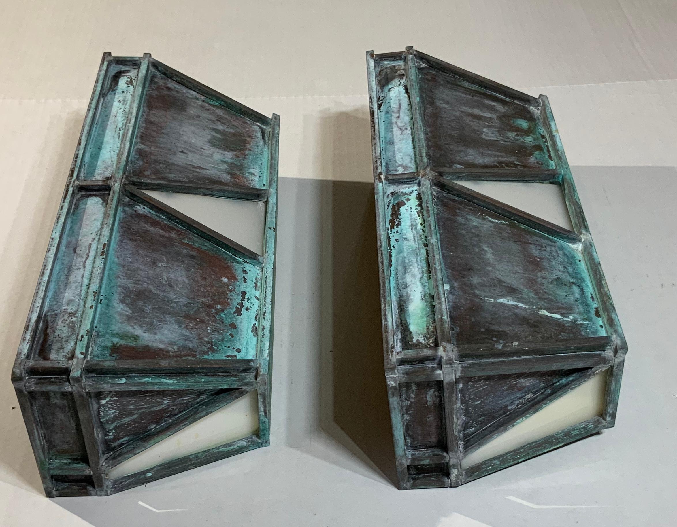20th Century Pair of Midcentury Copper Wall Sconces