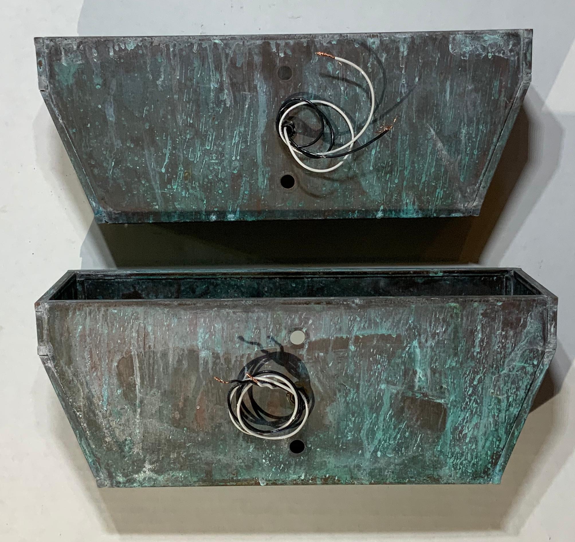 Pair of Midcentury Copper Wall Sconces 2