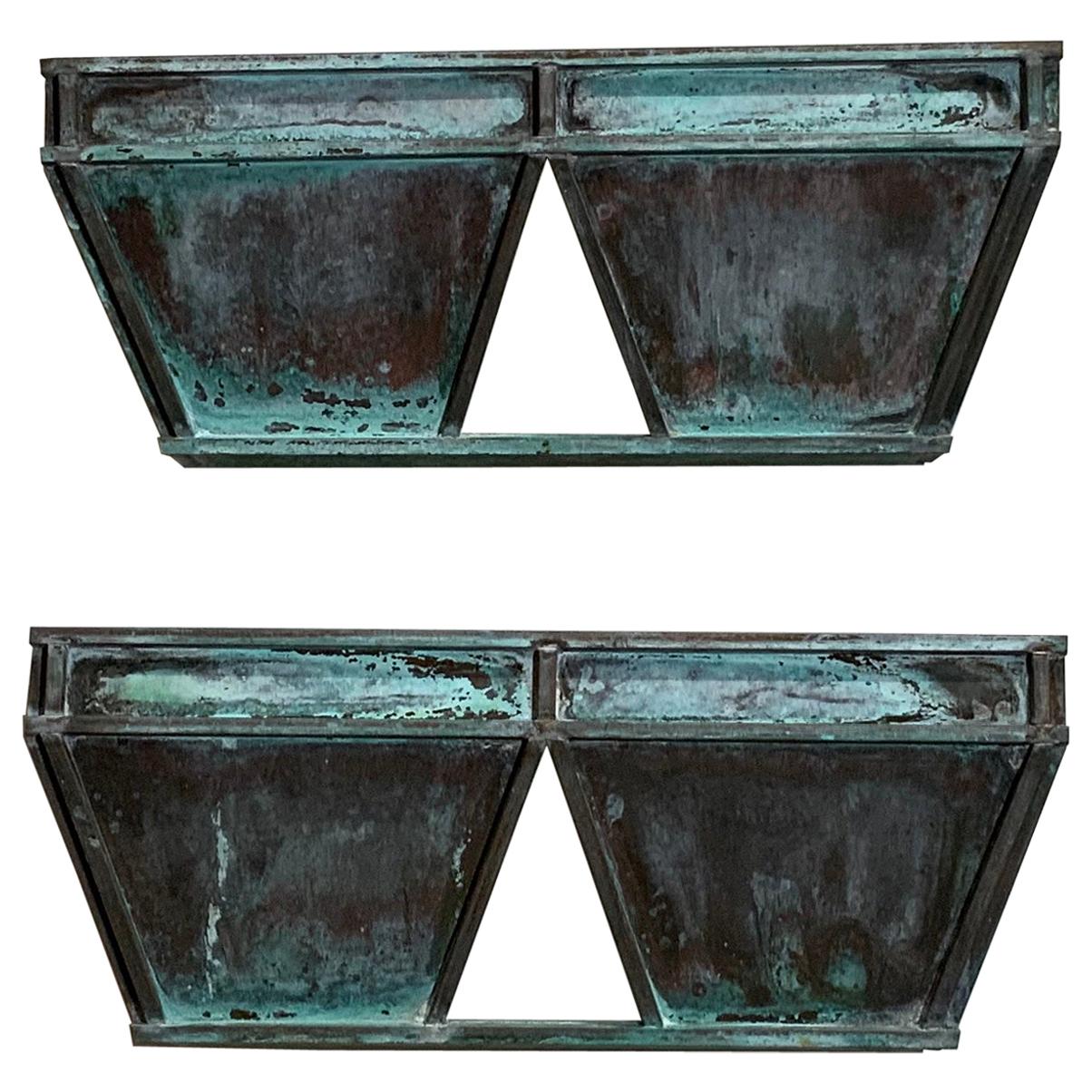 Pair of Midcentury Copper Wall Sconces