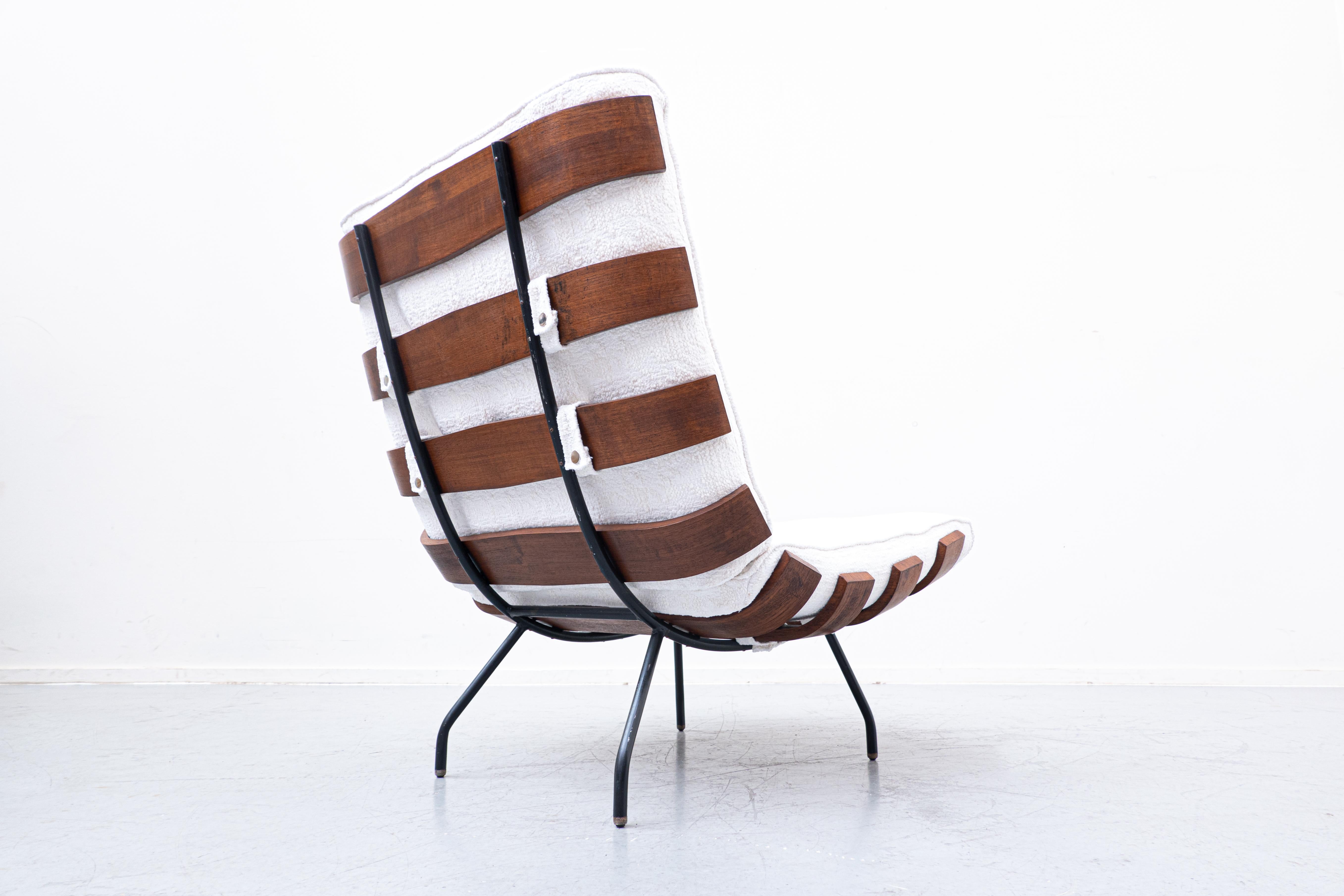 Mid-20th Century Pair of Mid-Century Costela Lounge Chairs by Carlo Hauner and Martin Eisler