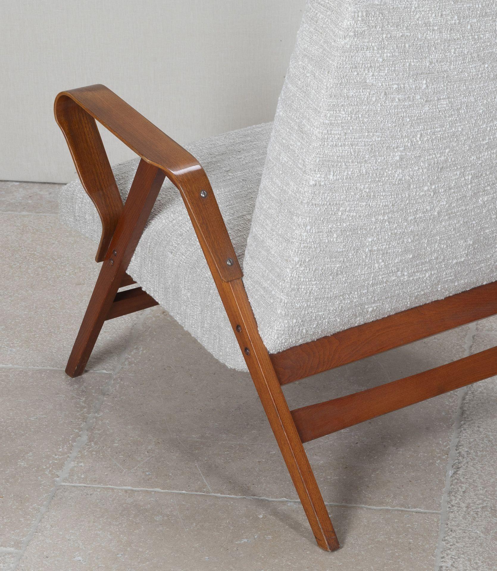 Tissu d'ameublement Pair of Mid-Century Czech Armchairs en vente