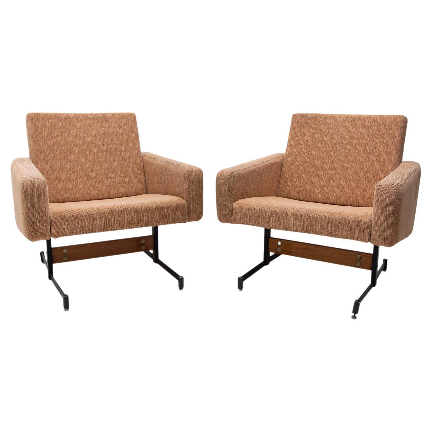 Pair of 1970's Swivel Armchairs For Sale at 1stDibs