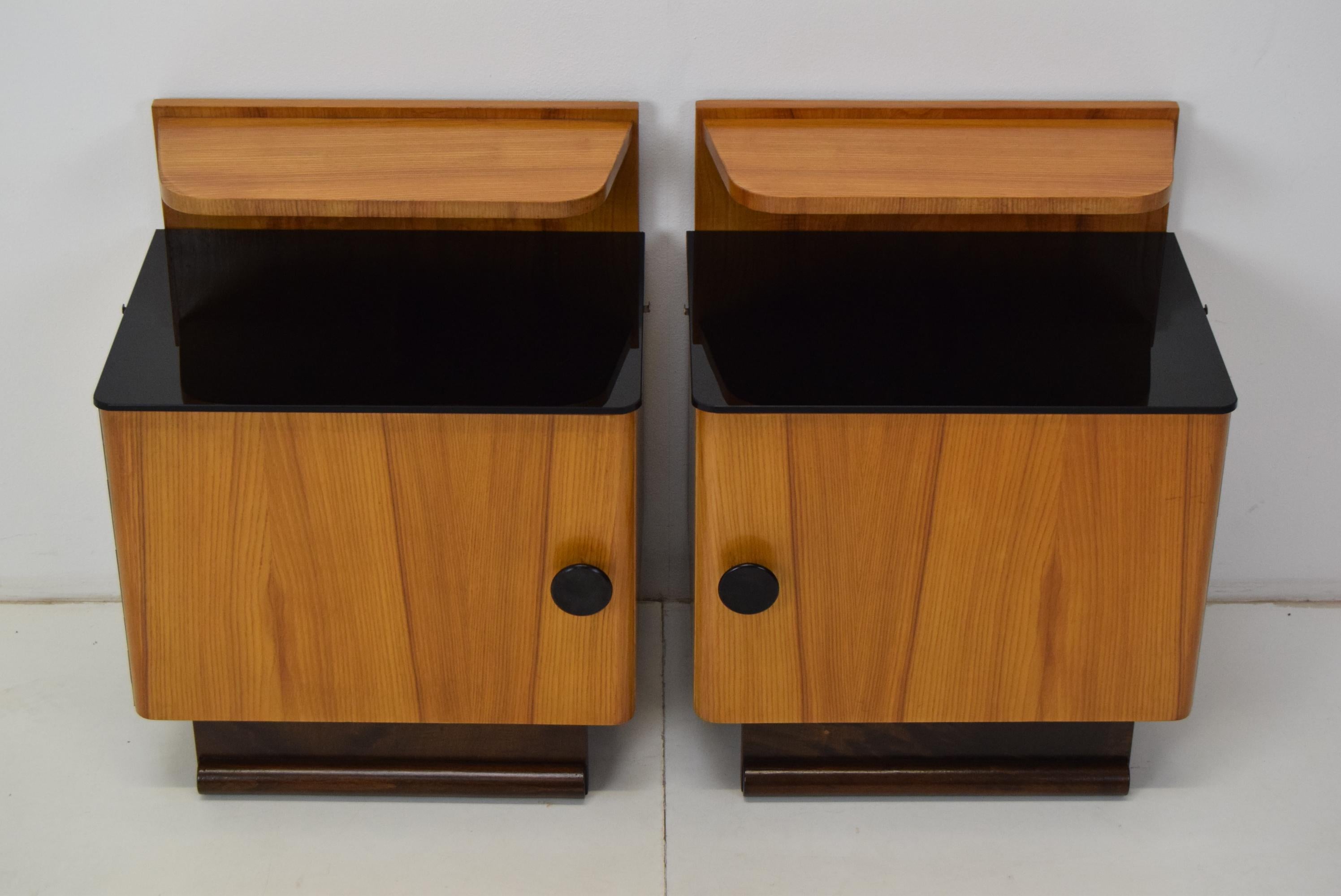 Mid-20th Century Pair of Mid-Century Czechoslovakia Bedside Tables, 1960's