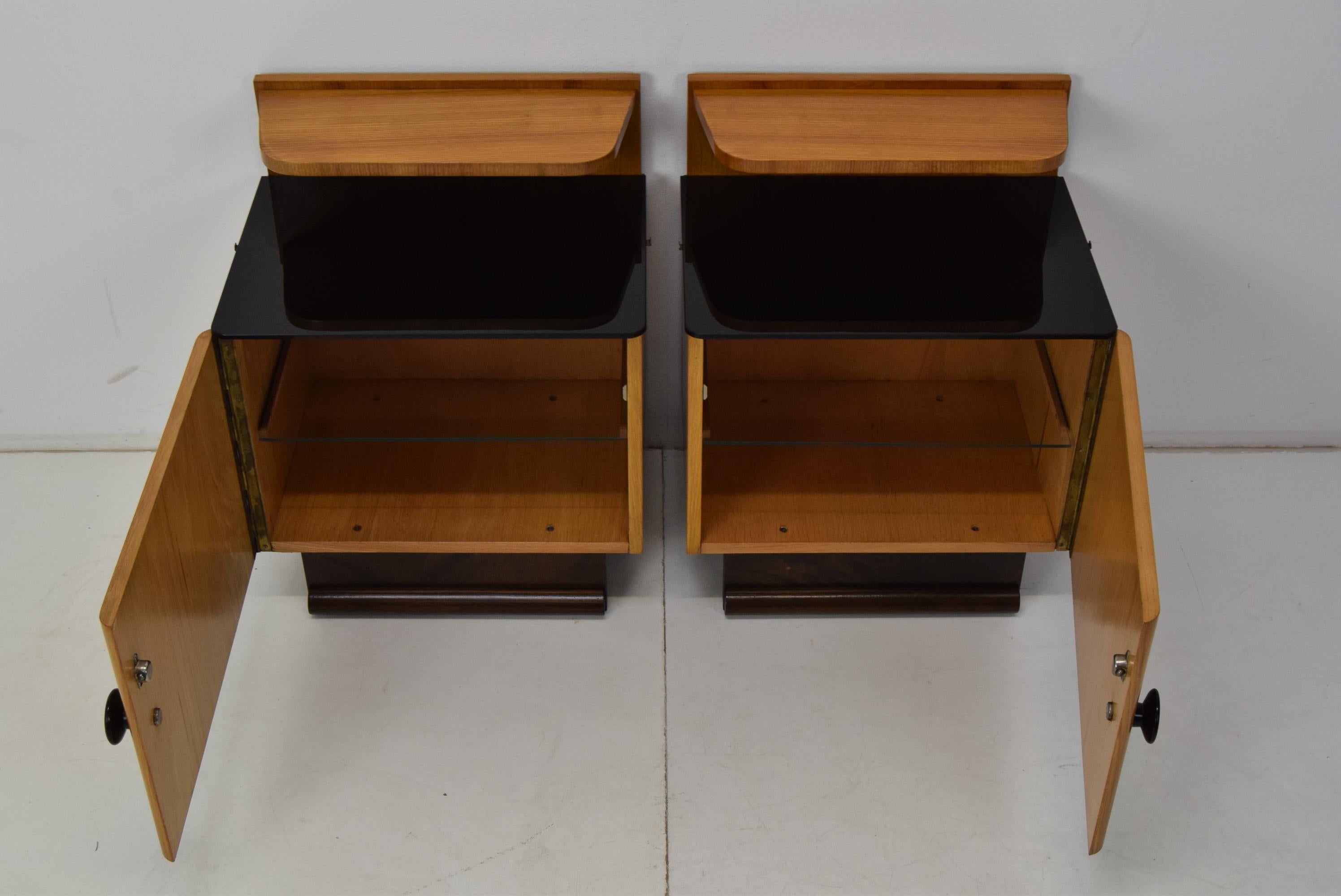 Pair of Mid-Century Czechoslovakia Bedside Tables, 1960's 3