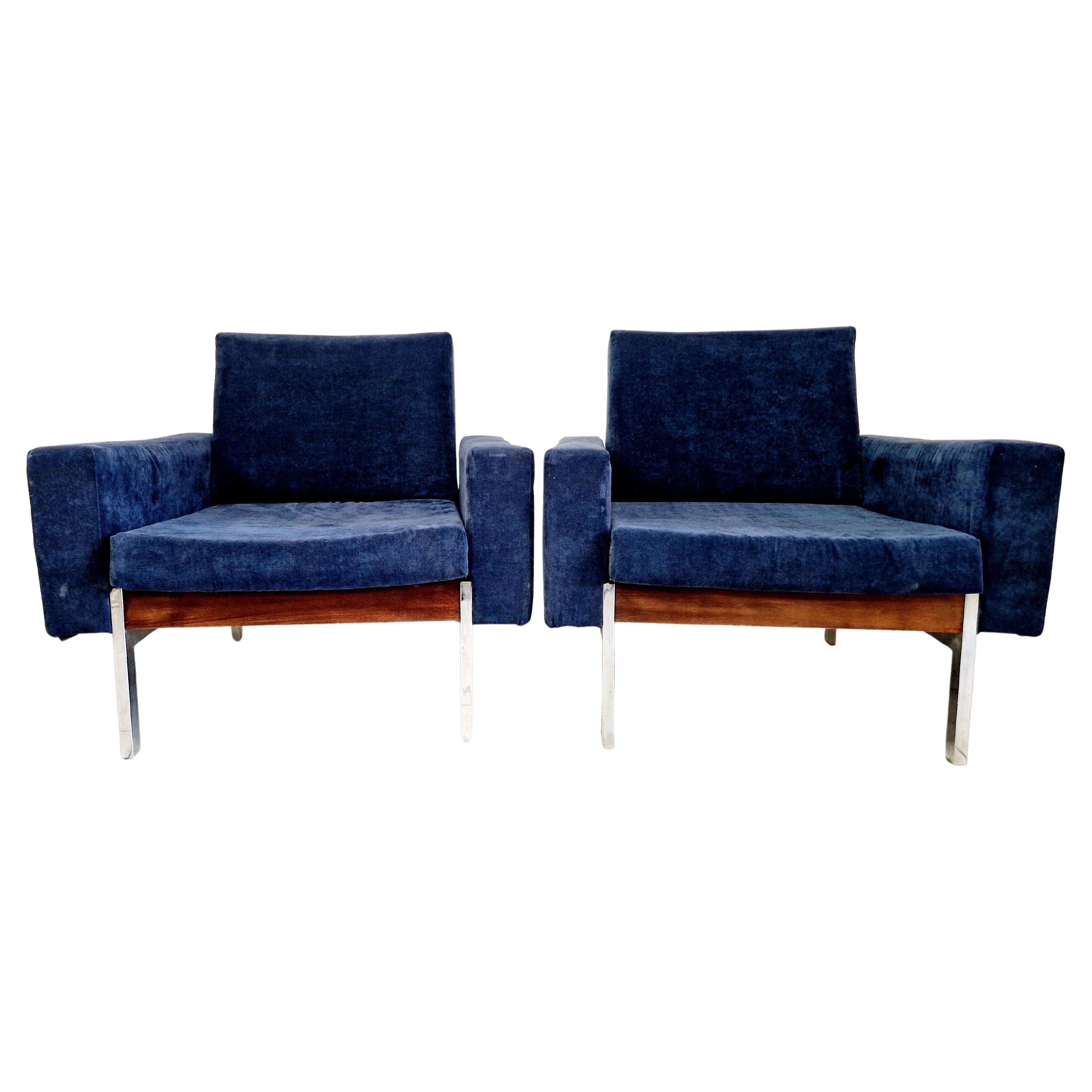 Paire de fauteuils club danois du milieu du siècle de style Kiushu Saporiti