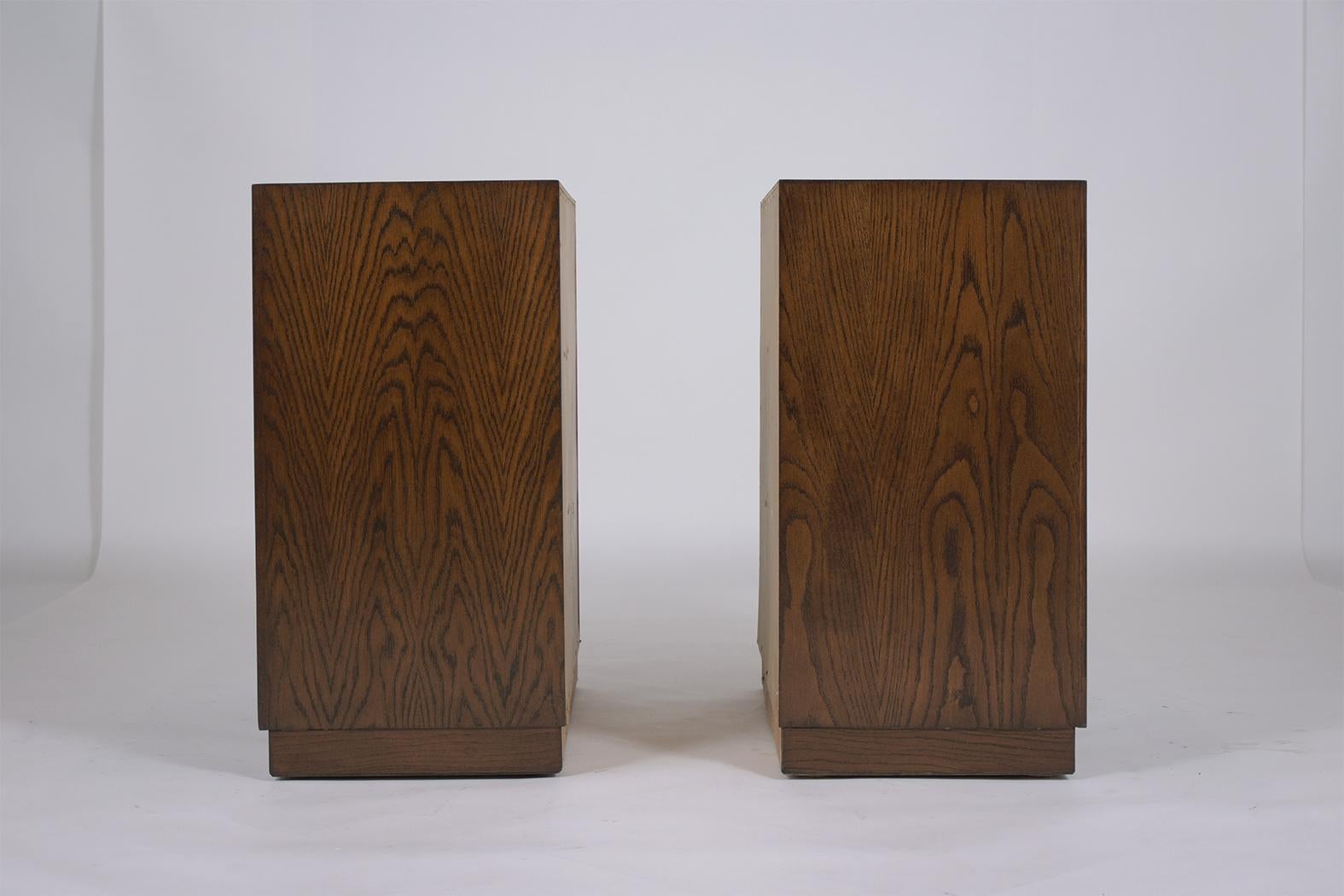 Pair of  Mid-Century Modern Danish Walnut Chests with Black Lacquer Finish For Sale 8