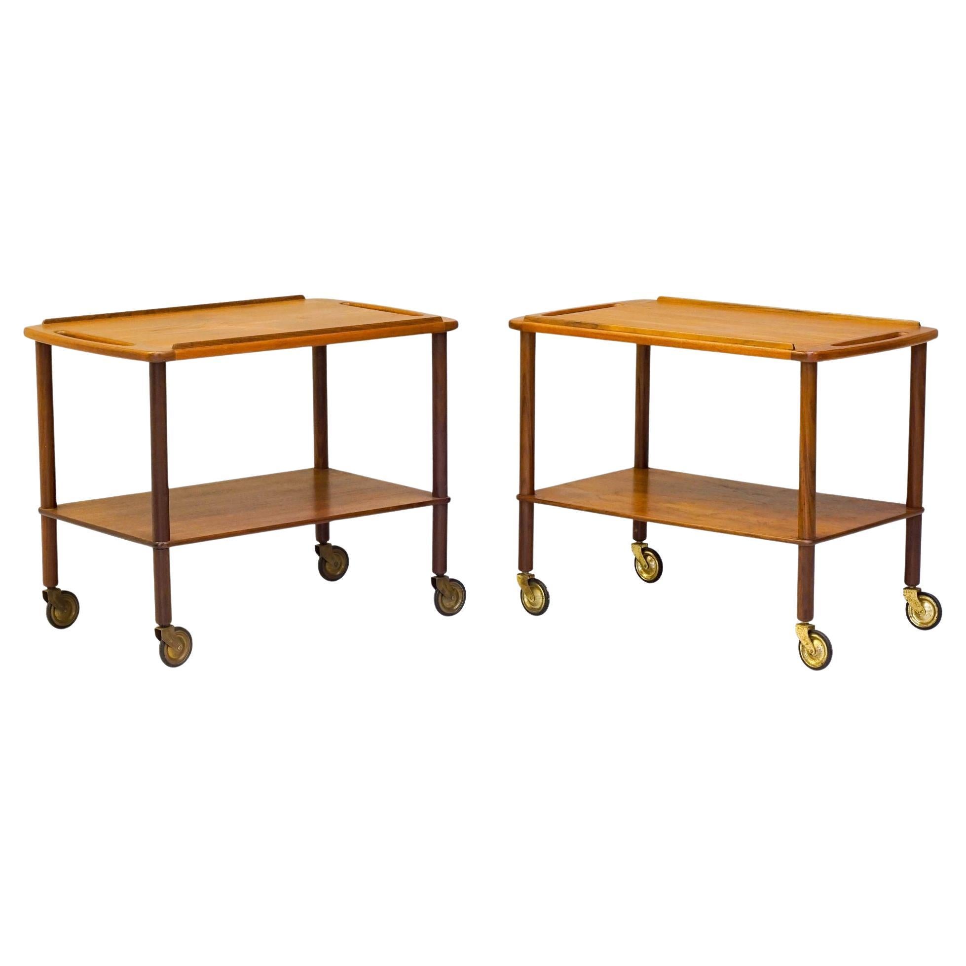 Pair of Mid-Century Danish Drinks Trolleys