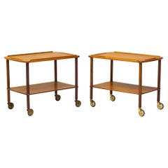 Used Pair of Mid-Century Danish Drinks Trolleys