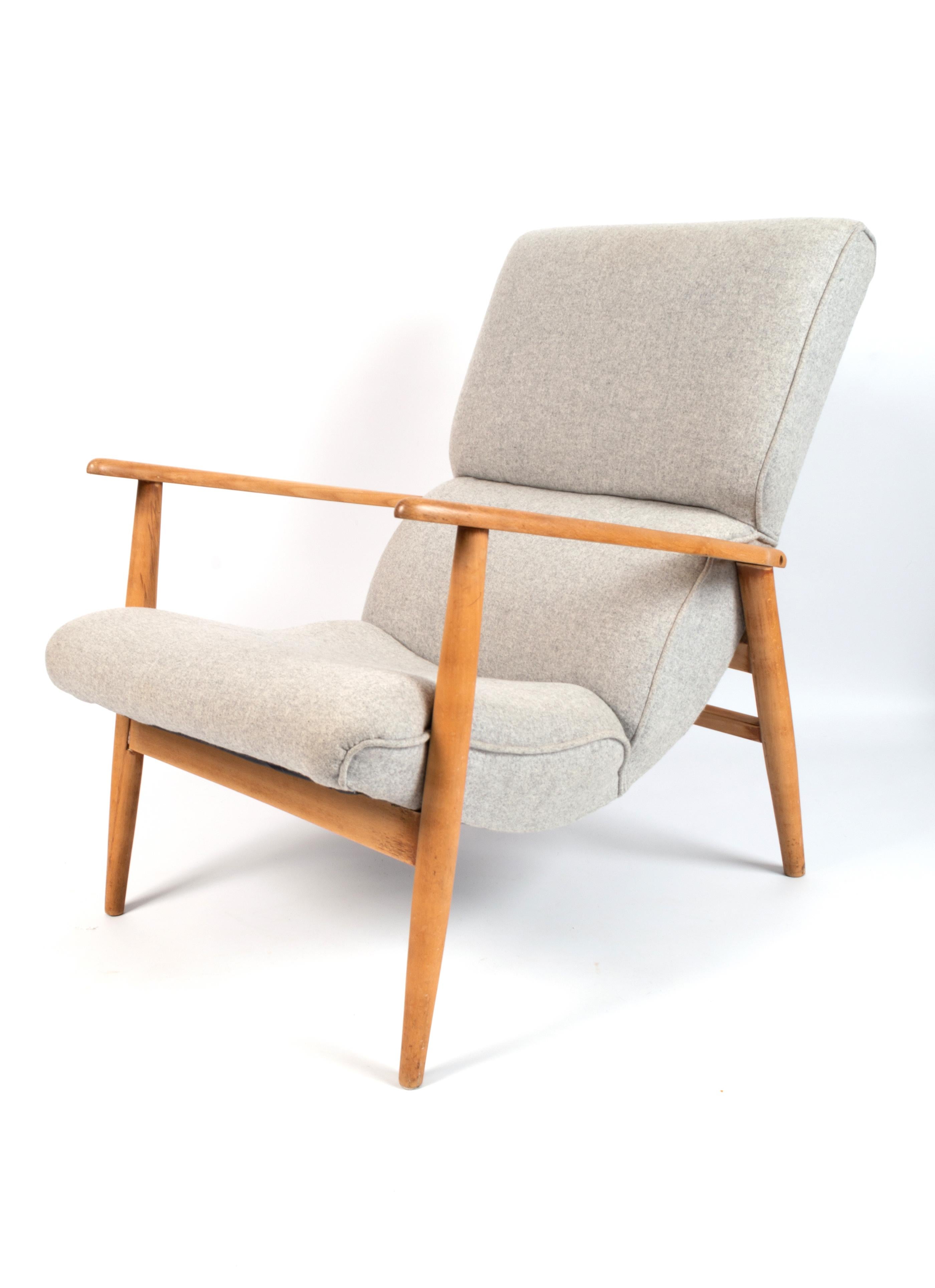Mid-Century Modern Pair of Mid-Century Danish Lounge Chairs Armchairs Denmark, C.1950 For Sale