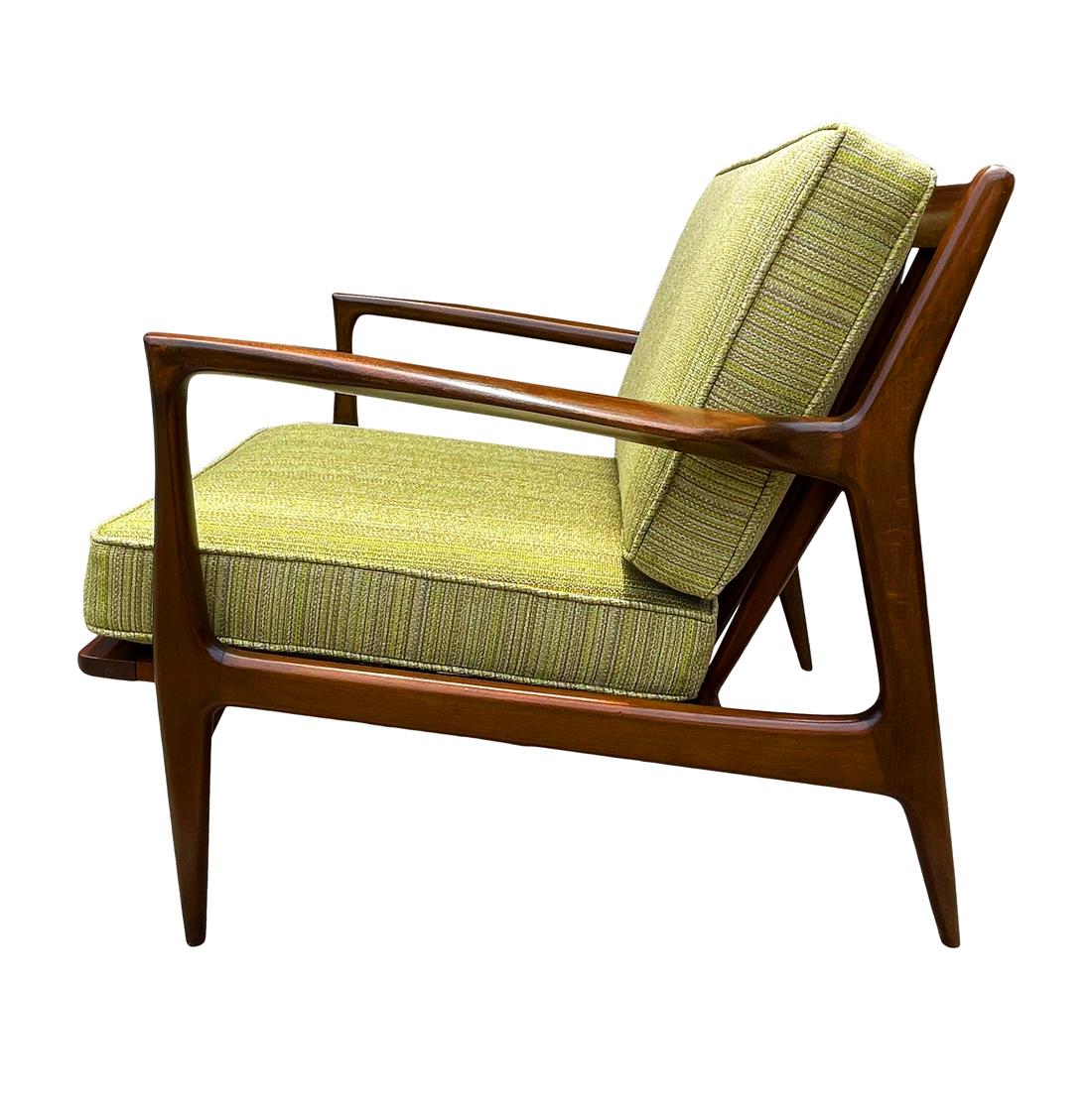 Scandinavian Modern Pair of Mid Century Danish Modern IB Kofod-Larsen Lounge Chairs in Walnut