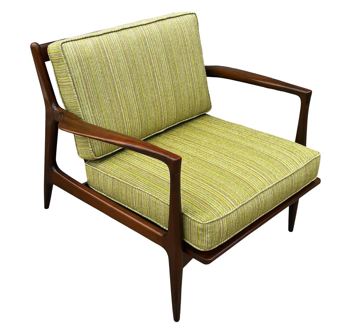 Pair of Mid Century Danish Modern IB Kofod-Larsen Lounge Chairs in Walnut 2