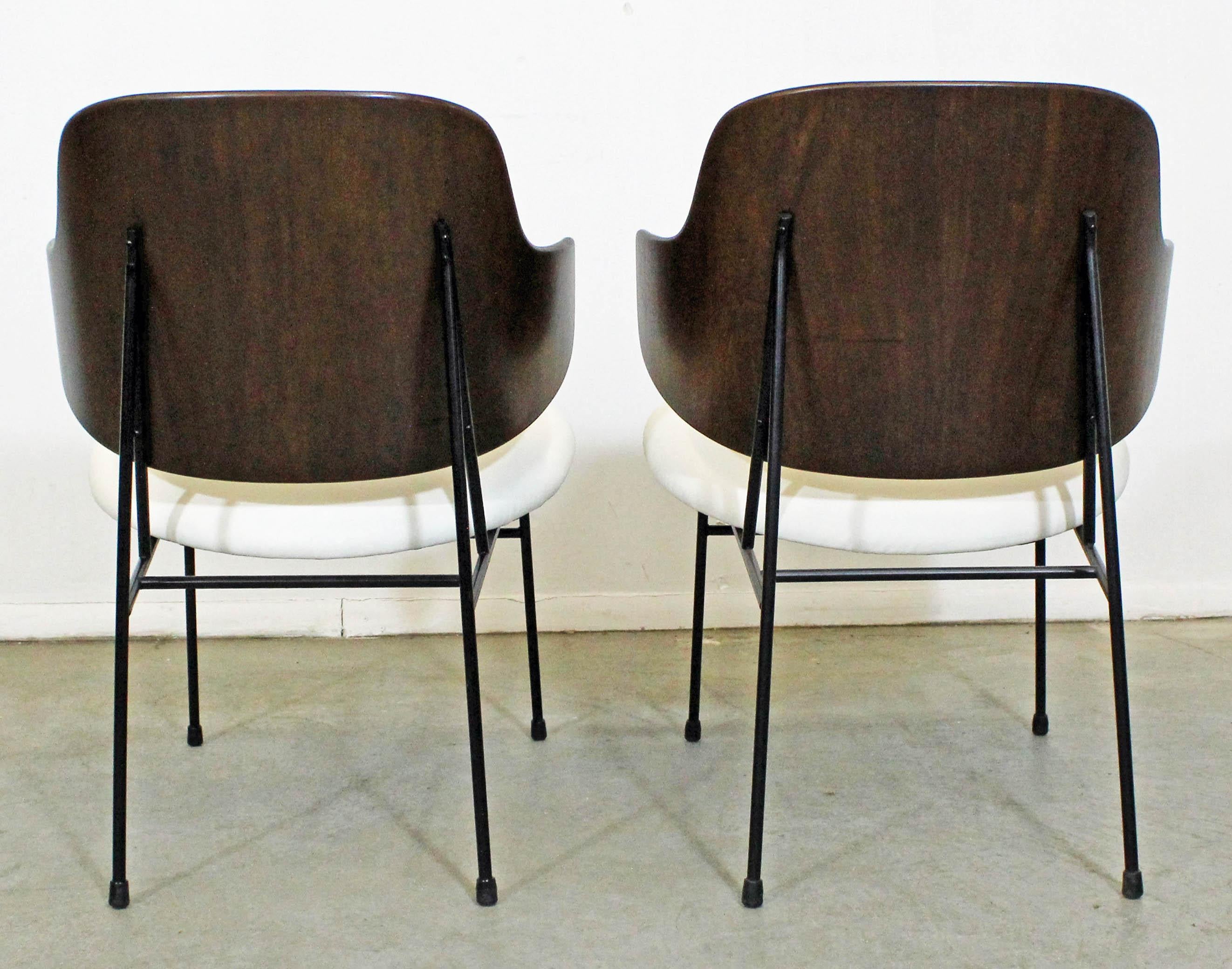 Pair of Midcentury Danish Modern IB Kofod Larsen Selig Penguin Chairs In Good Condition For Sale In Wilmington, DE
