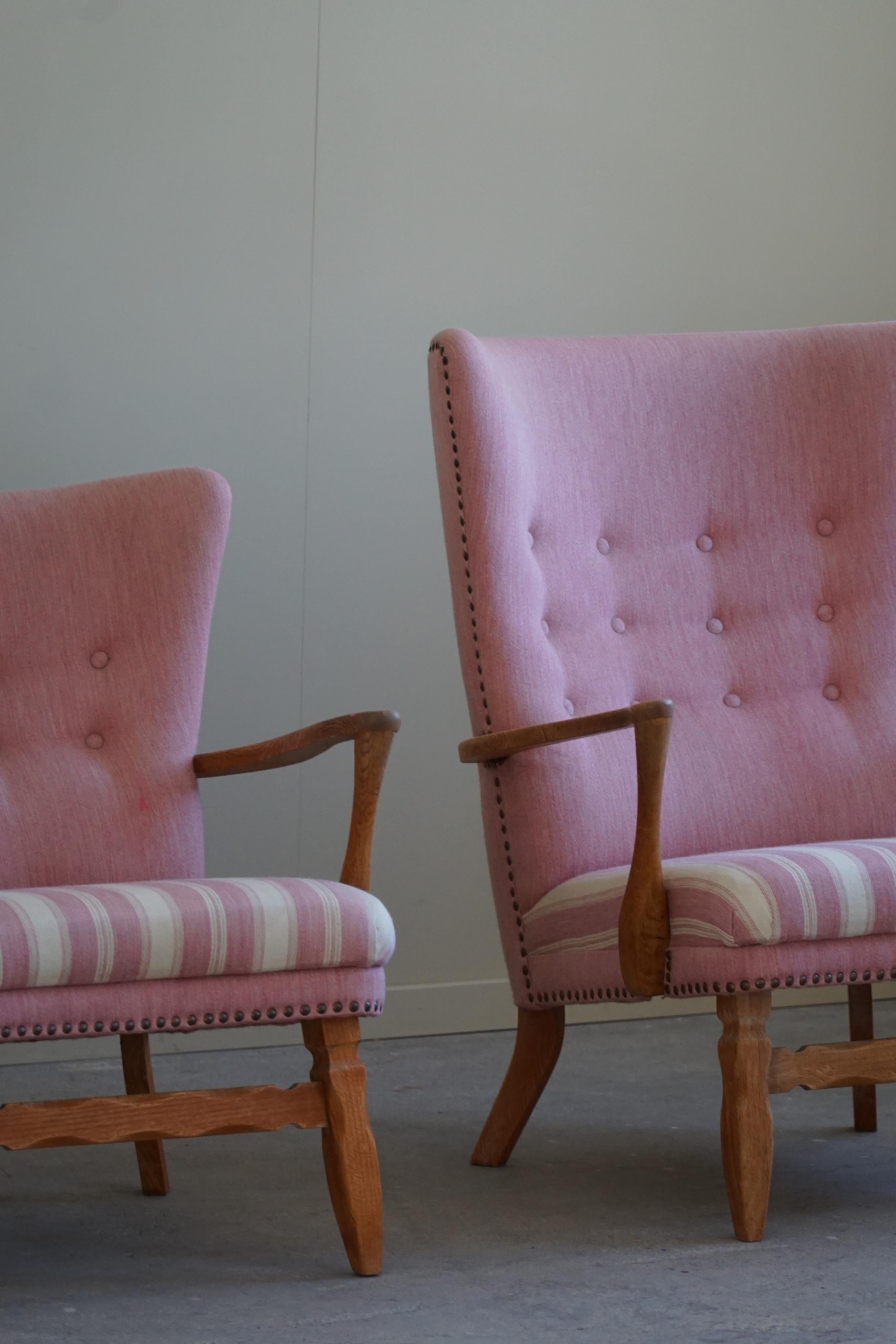 Pair of Midcentury Danish Modern Lounge Chair in Oak, Viggo Boesen, 1960s For Sale 3