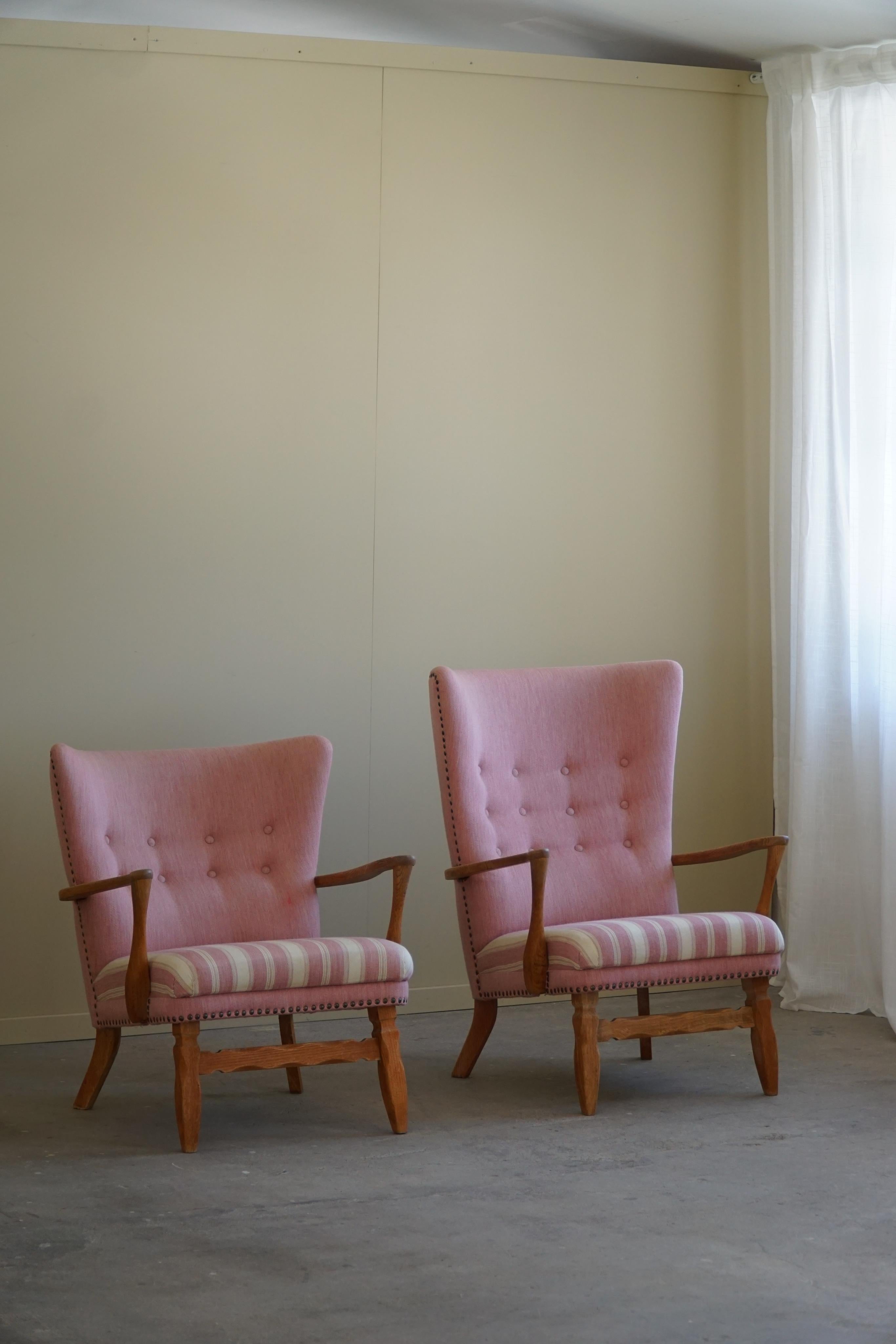 Pair of Midcentury Danish Modern Lounge Chair in Oak, Viggo Boesen, 1960s For Sale 4