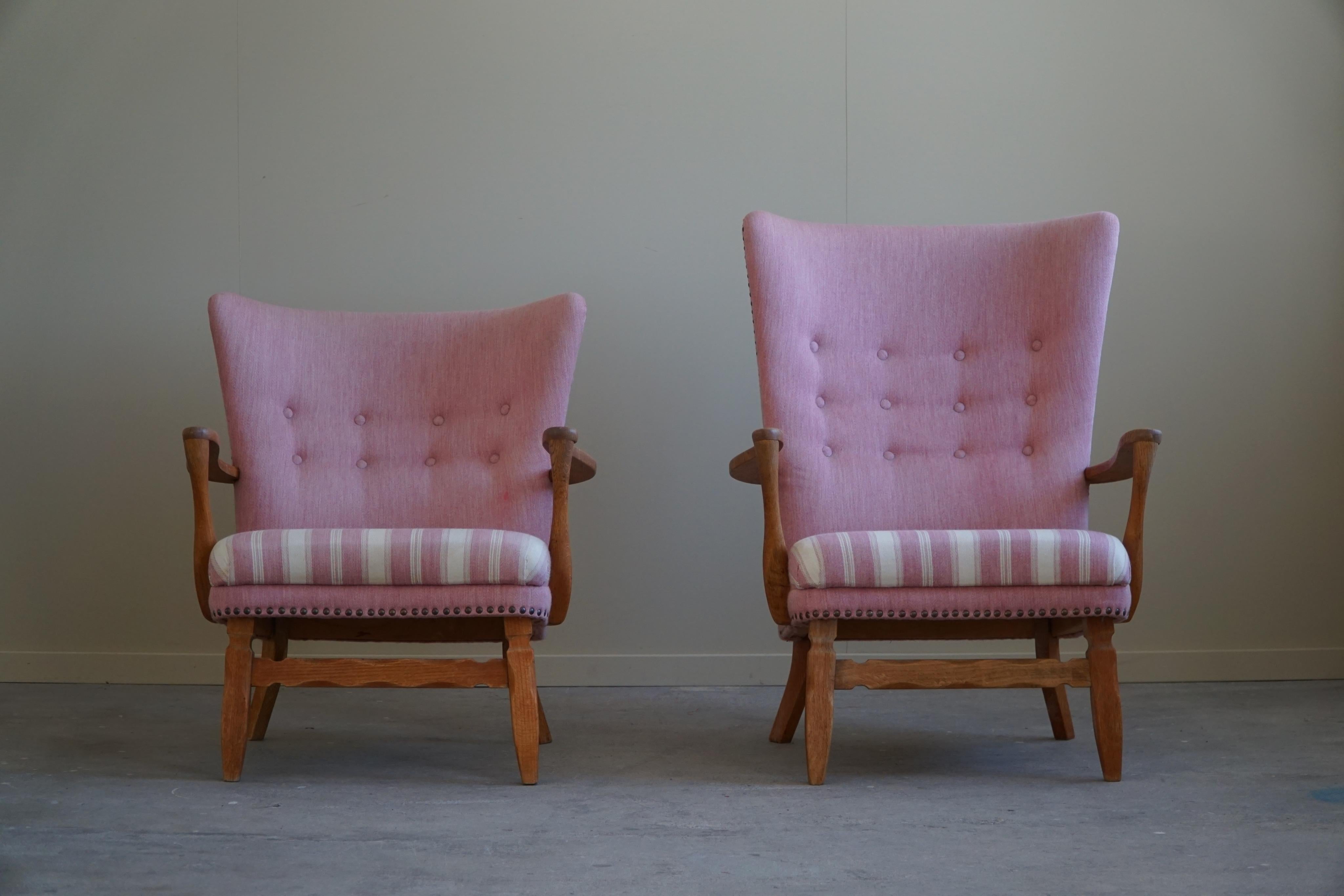 Pair of Midcentury Danish Modern Lounge Chair in Oak, Viggo Boesen, 1960s For Sale 5