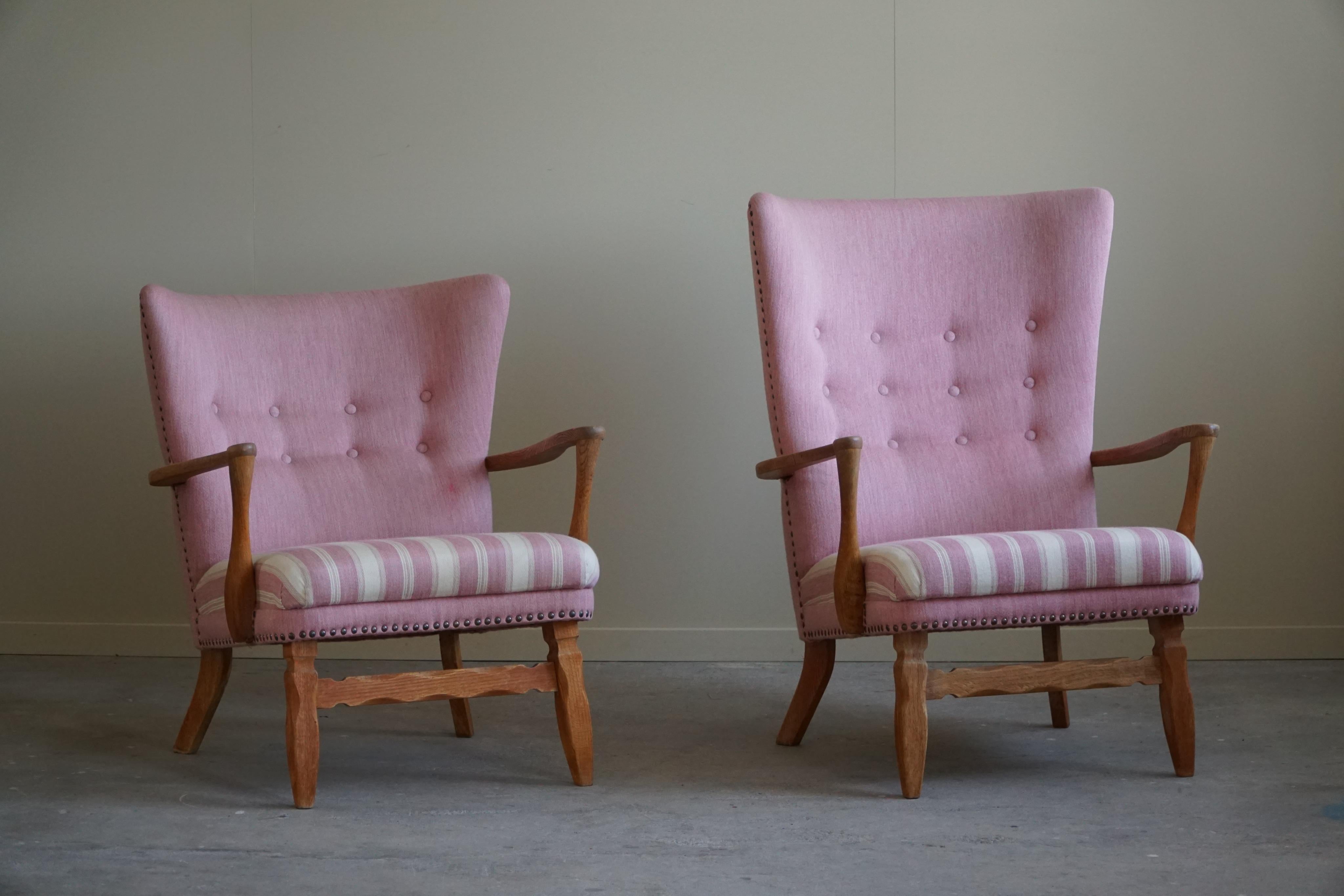 Pair of Midcentury Danish Modern Lounge Chair in Oak, Viggo Boesen, 1960s For Sale 6