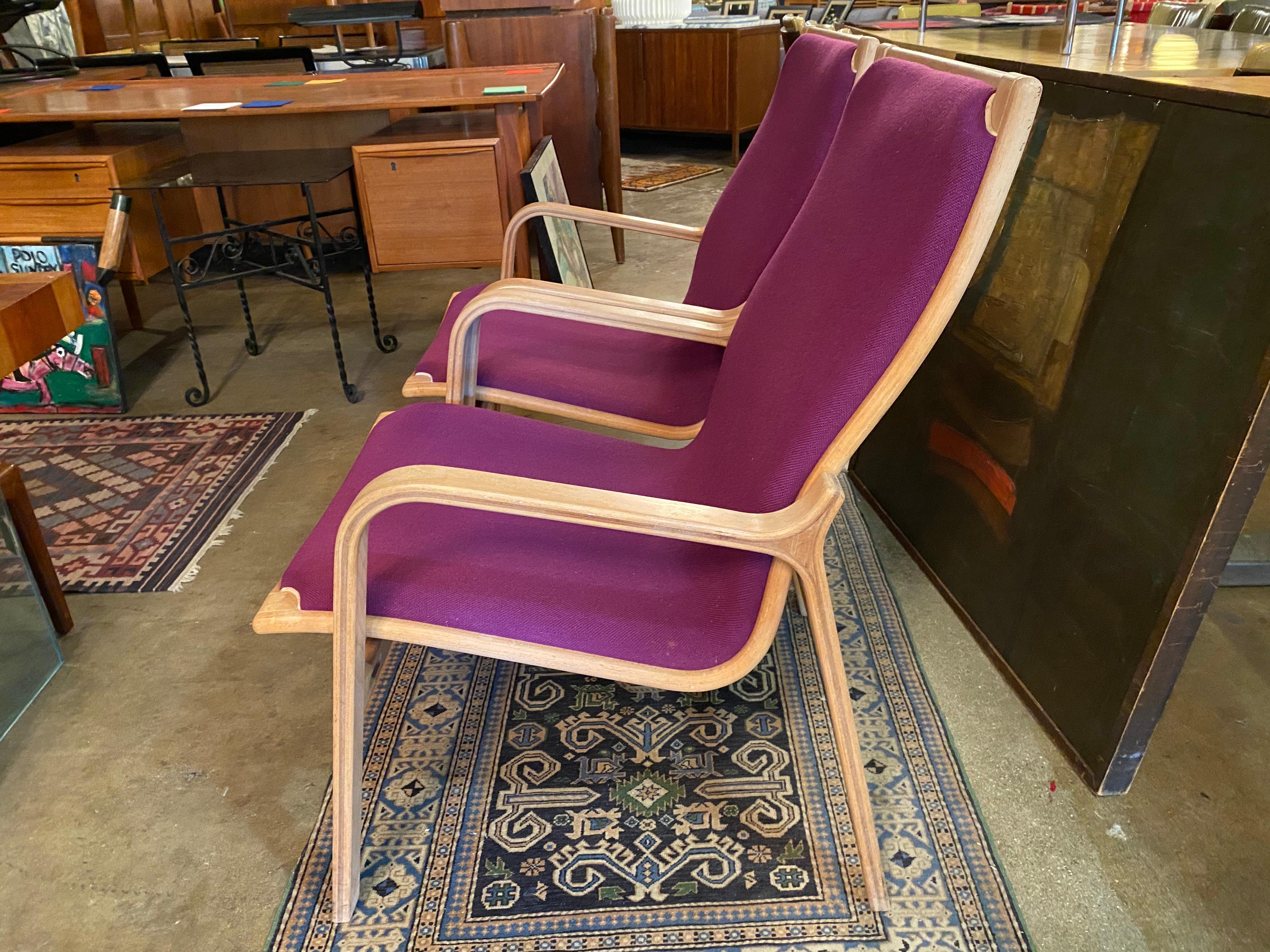 Pair of Mid-Century Danish Modern Lounge Chairs 1