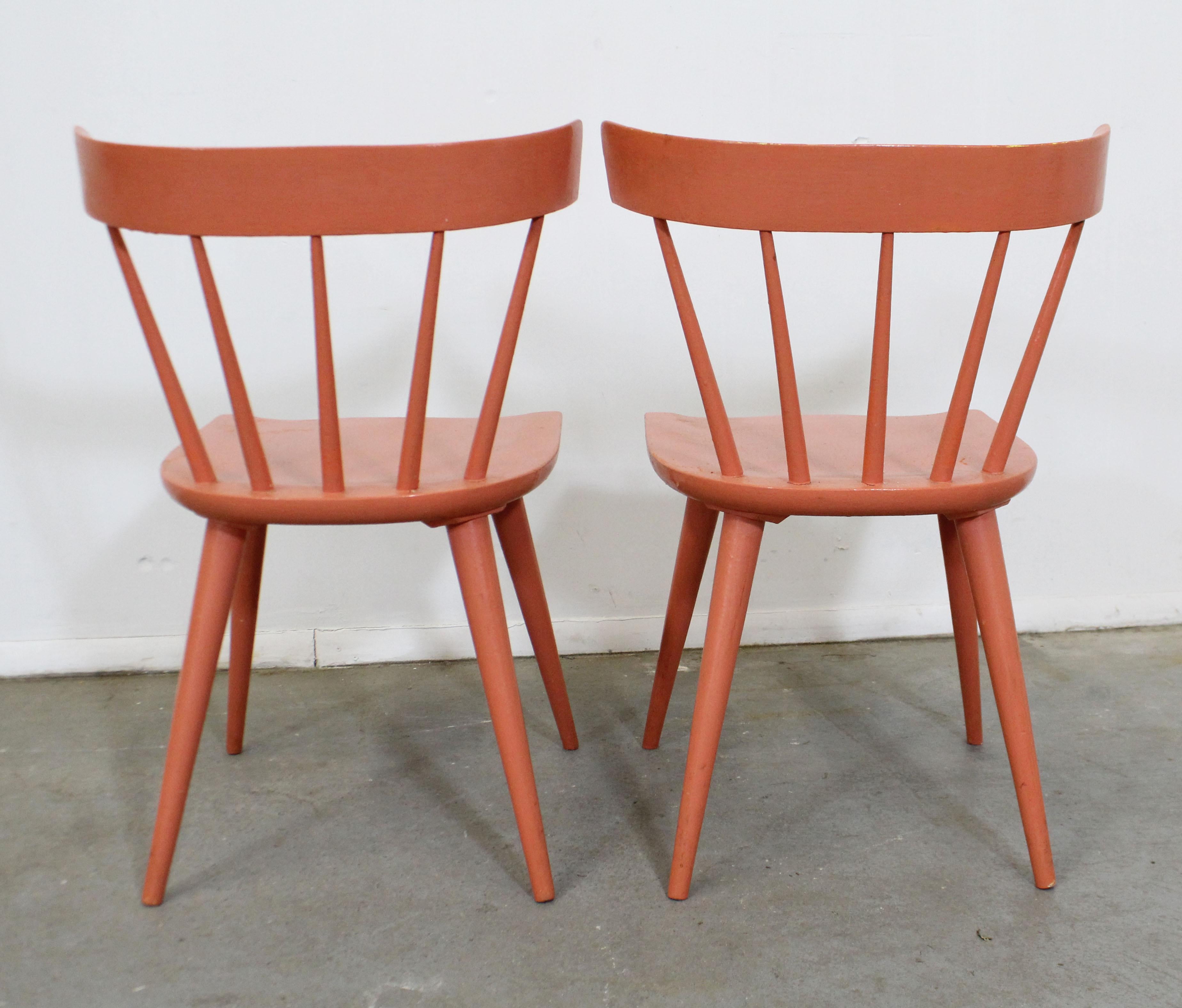 Mid-Century Modern Pair of Midcentury Danish Modern Paul McCobb Spindle Back Side Dining Chairs