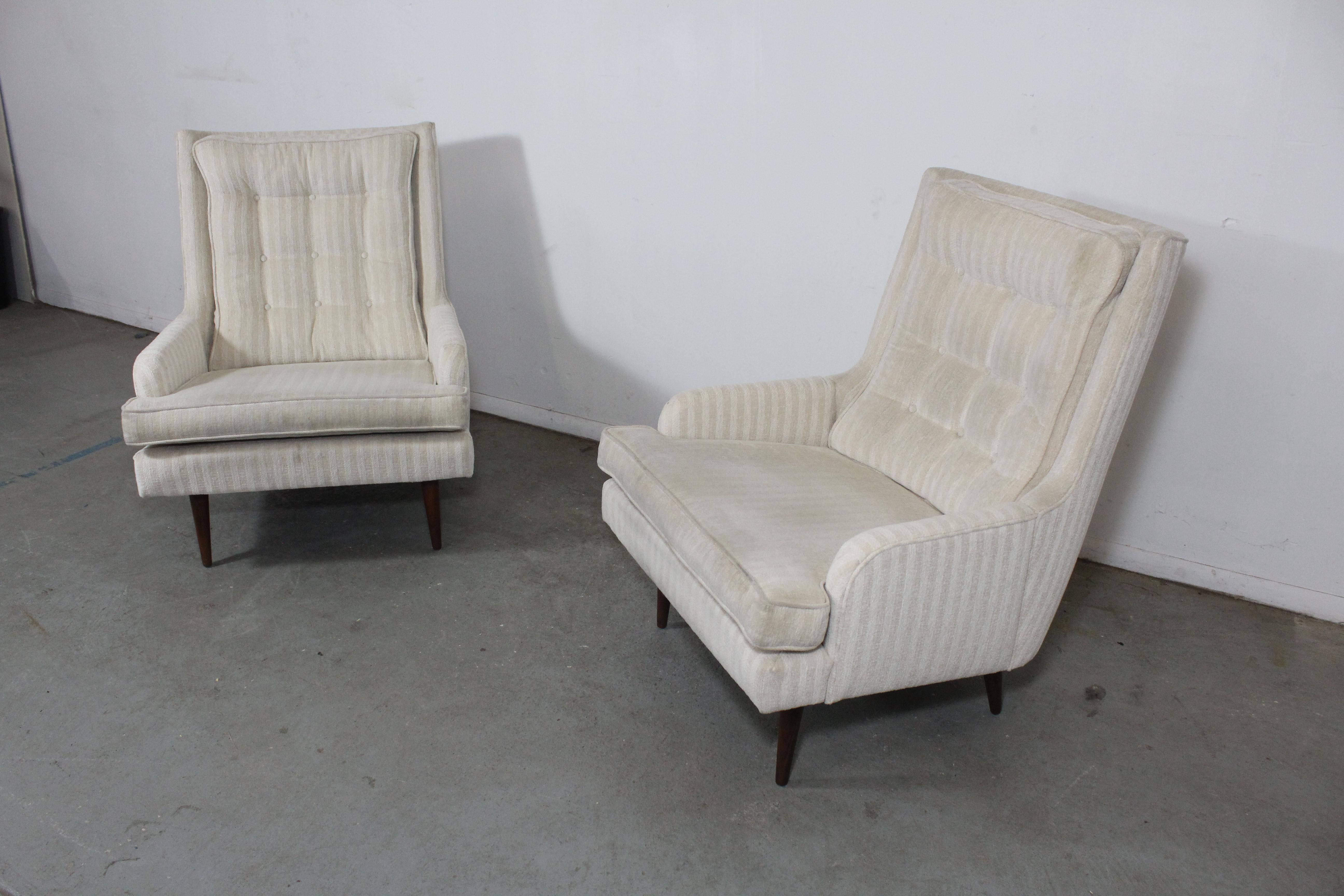 Mid-Century Modern Pair of Midcentury Danish Modern Paul McCobb Style Lounge Chairs For Sale