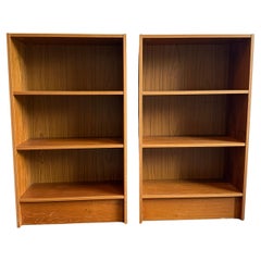 Pair of Mid Century danish modern small teak bookcases