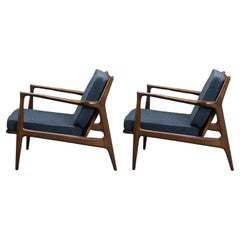 Pair of Mid-Century Danish Modern Spear Lounge Chairs by Kofod-Larsen for Selig