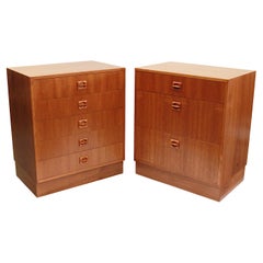 Used Pair of Midcentury Danish Modern Teak Dressers / Nightstands
