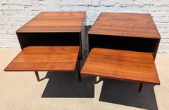 Pair of Mid Century Danish Modern Teak SideTables by Johannes Aasbjerg