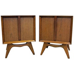 Pair of Midcentury Danish Modern Walnut Nightstands