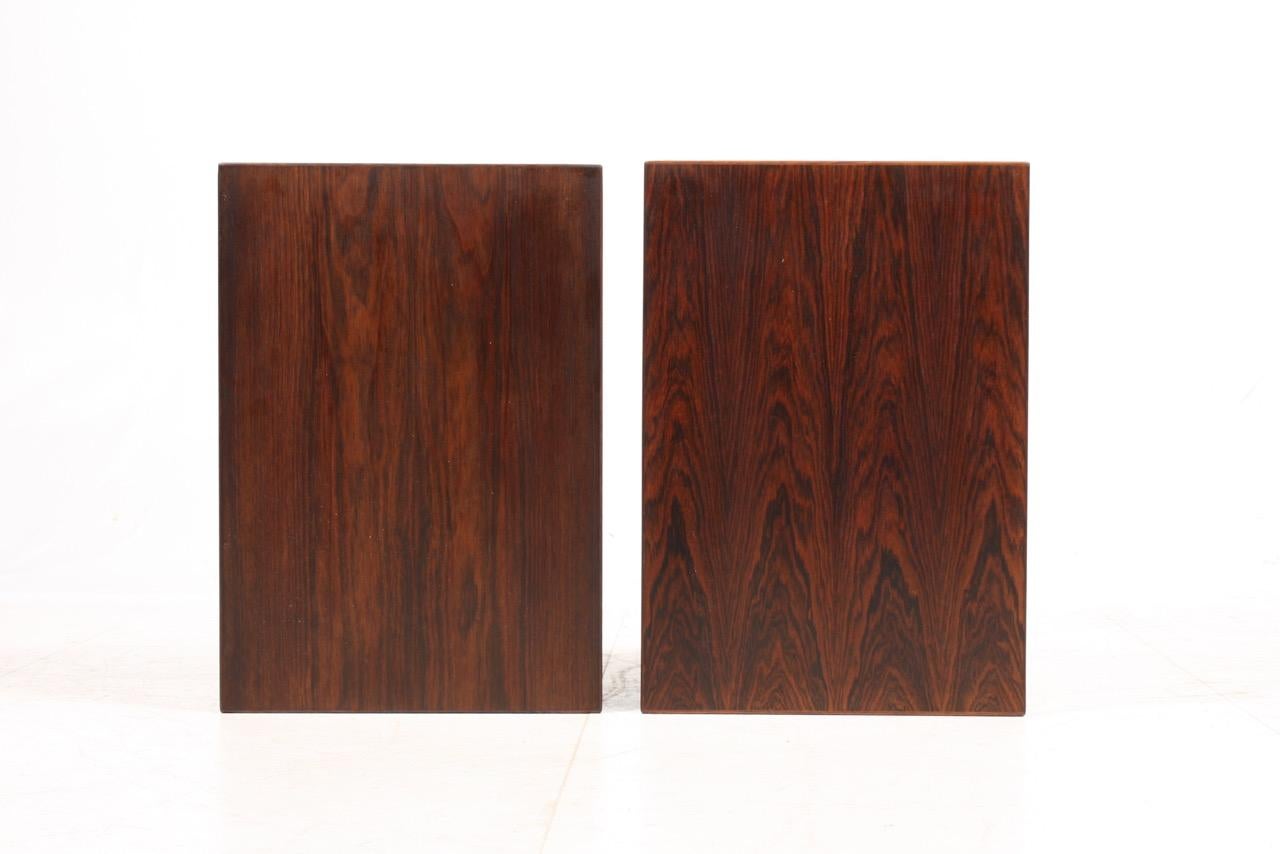 Pair of Midcentury Danish Nightstands in Rosewood by Severin Hansen, 1960s 1