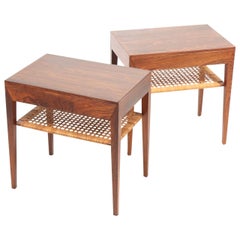 Pair of Midcentury Danish Nightstands in Rosewood by Severin Hansen, 1960s