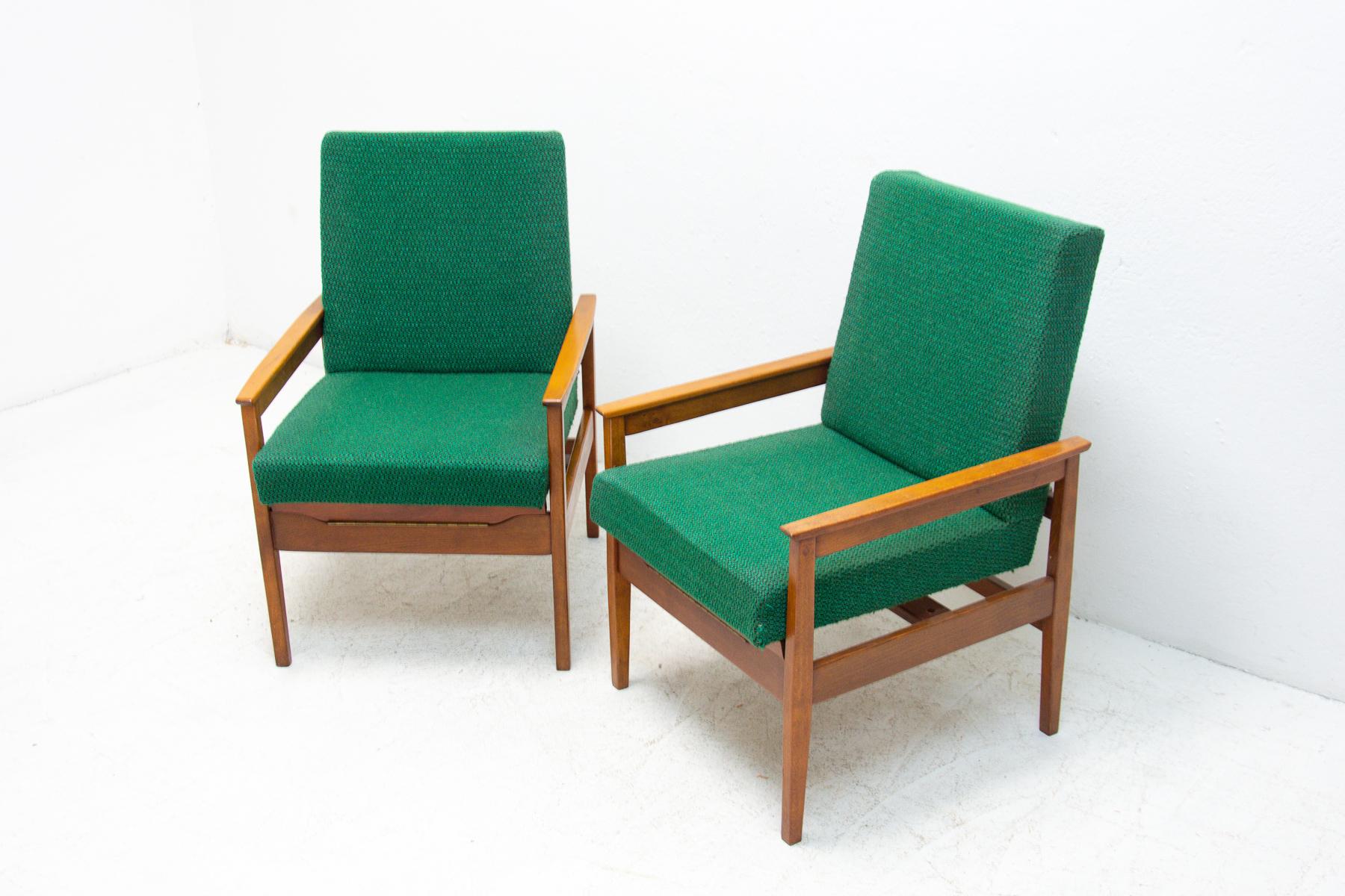 Scandinavian Modern Pair of Mid Century Danish Style Armchairs, 1960's