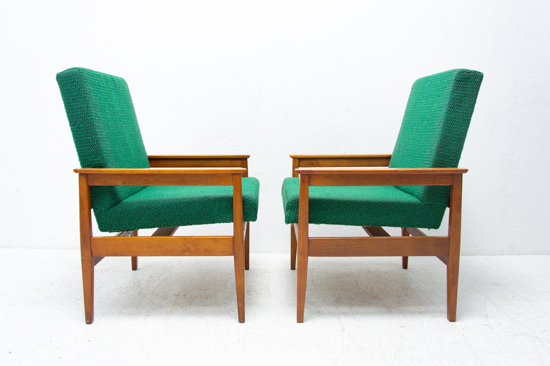 20th Century Pair of Mid Century Danish Style Armchairs, 1960's