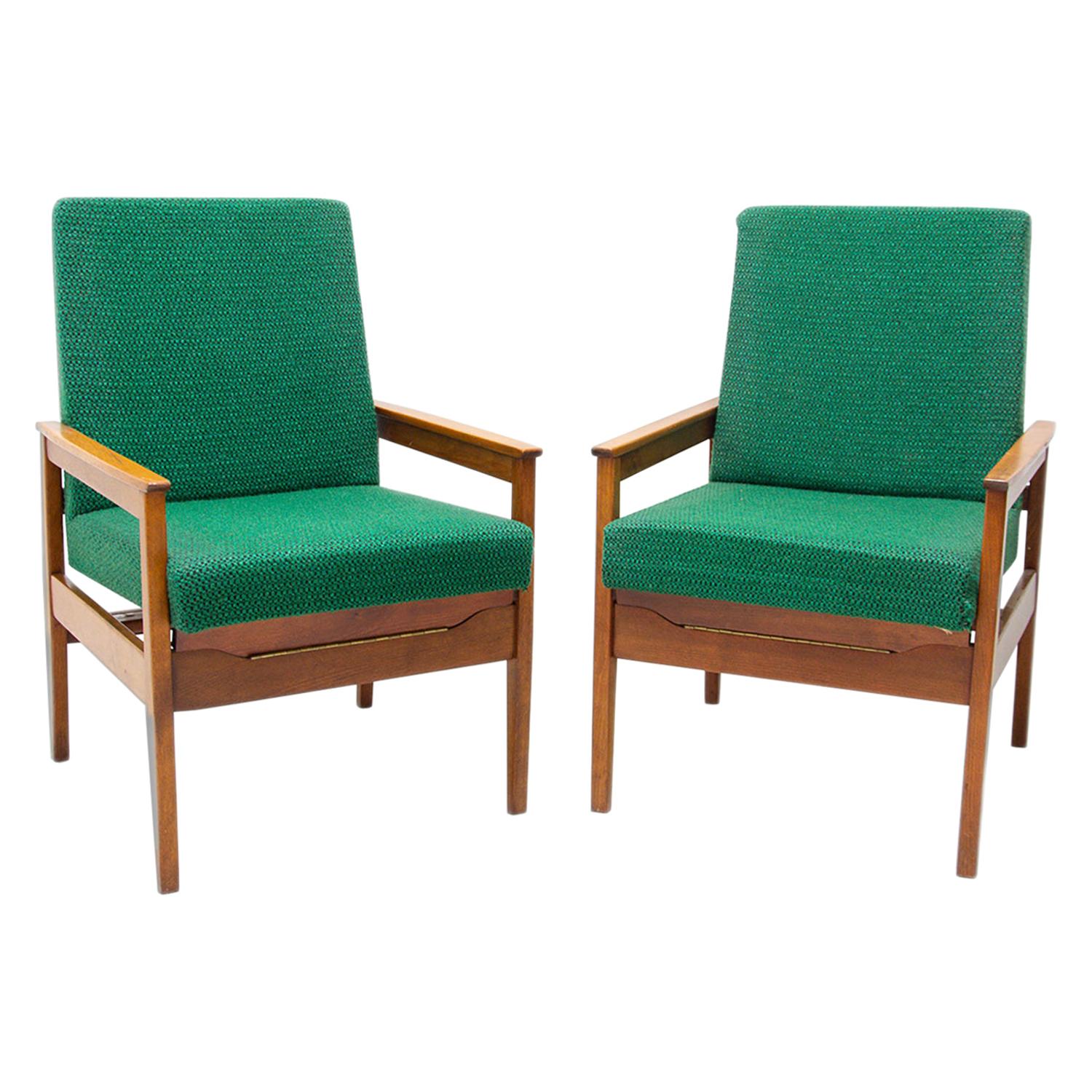 Pair of Mid Century Danish Style Armchairs, 1960's
