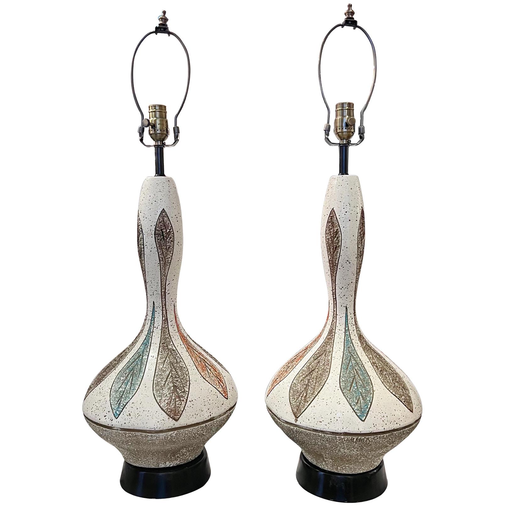 Mid-20th Century Pair of Mid Century Danish Table Lamps For Sale