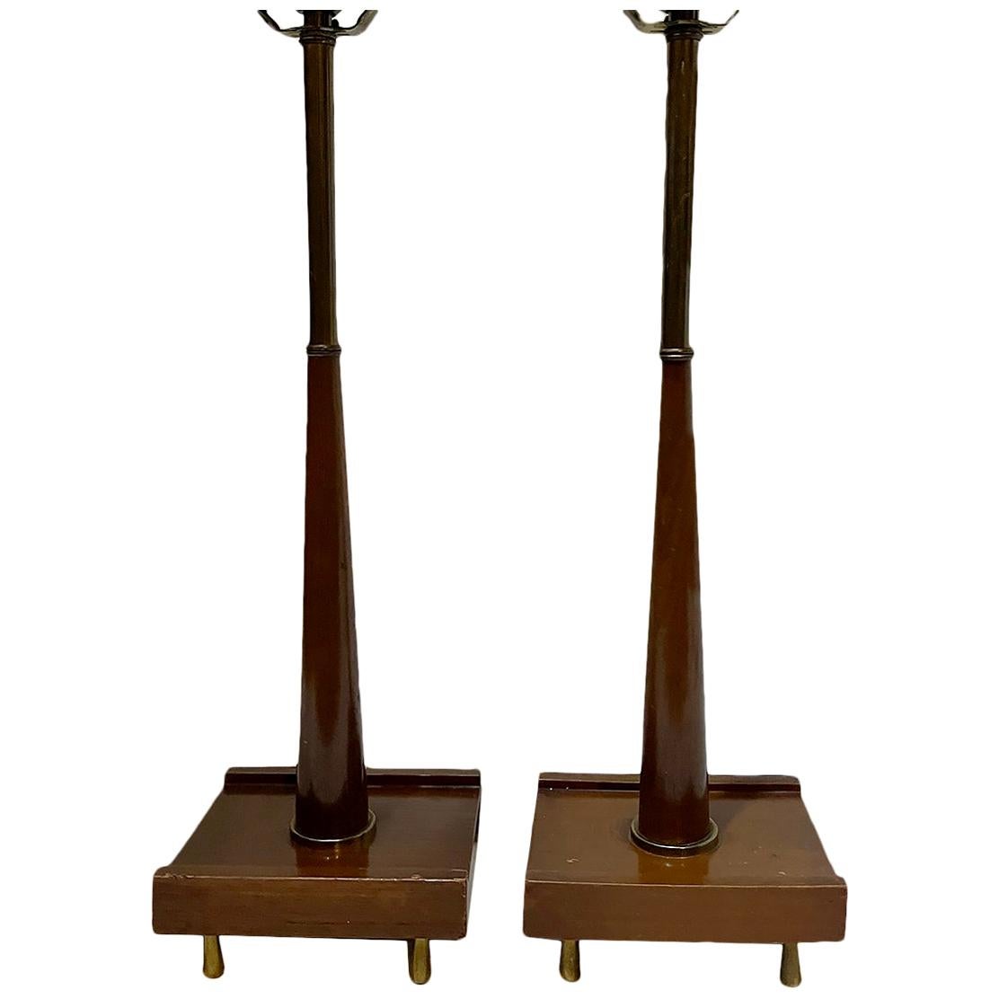 Pair of Mid Century Danish Table Lamps
