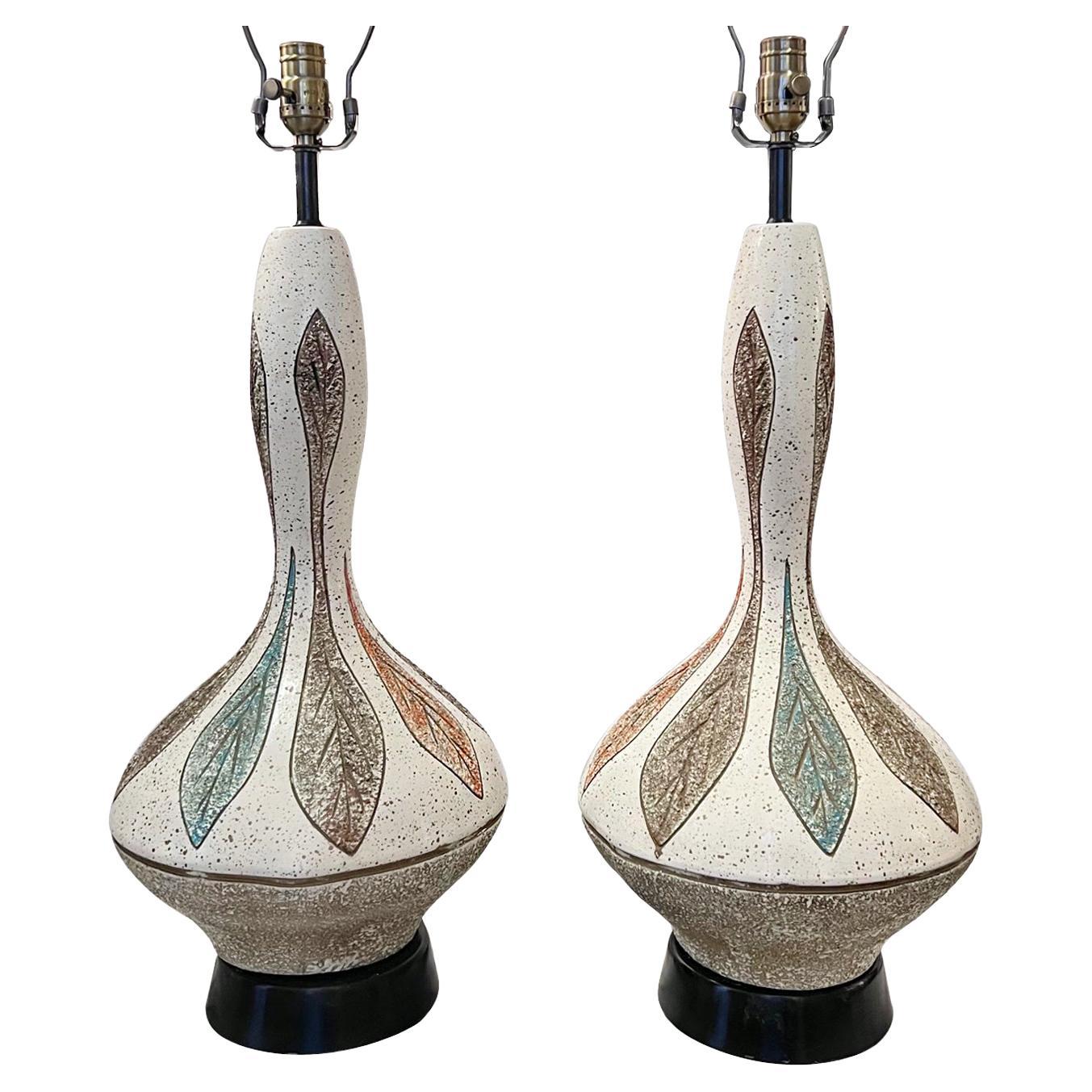 Pair of Mid Century Danish Table Lamps For Sale